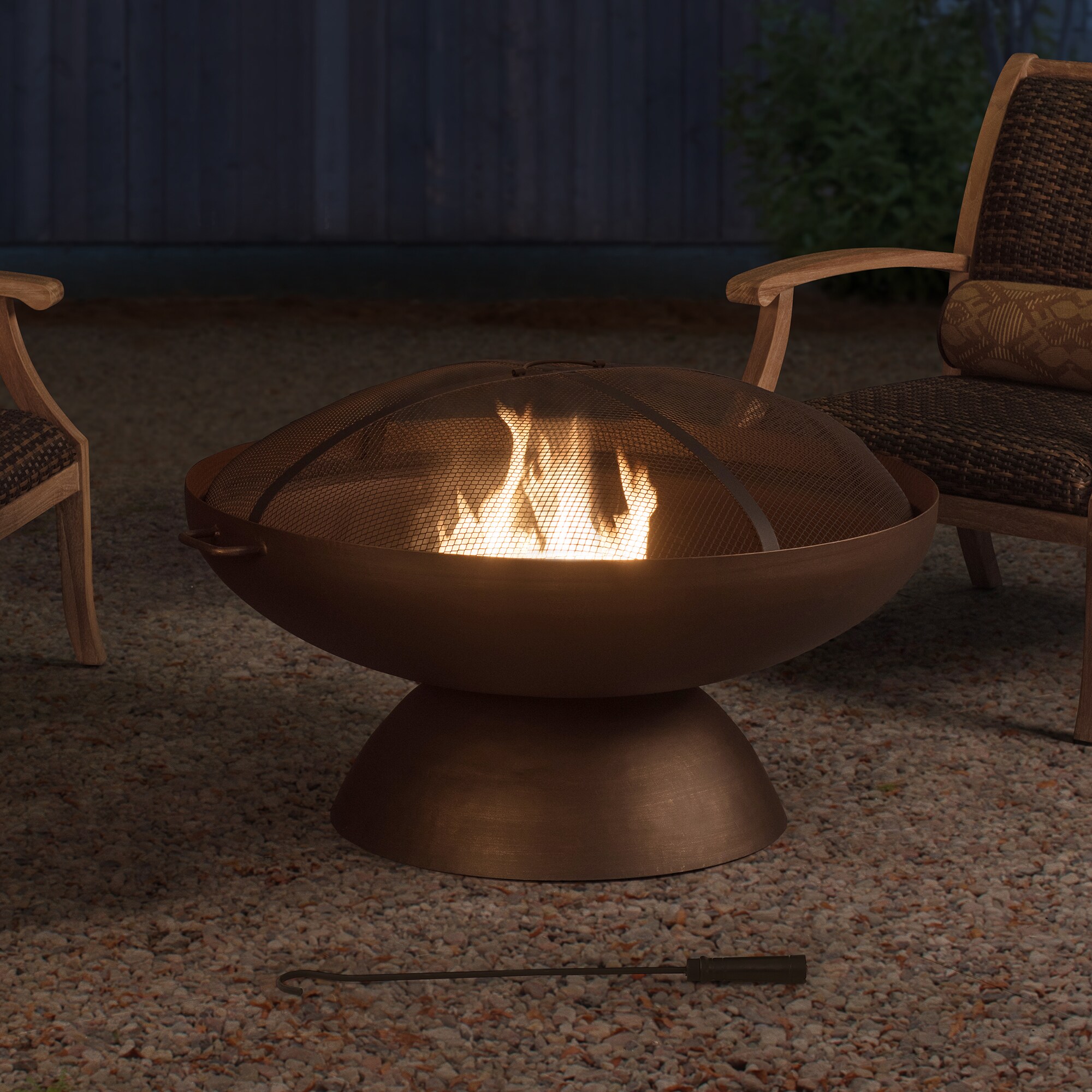 In Dennison Wood Burning Fire Pit, Large Wood Burning Fire Pit