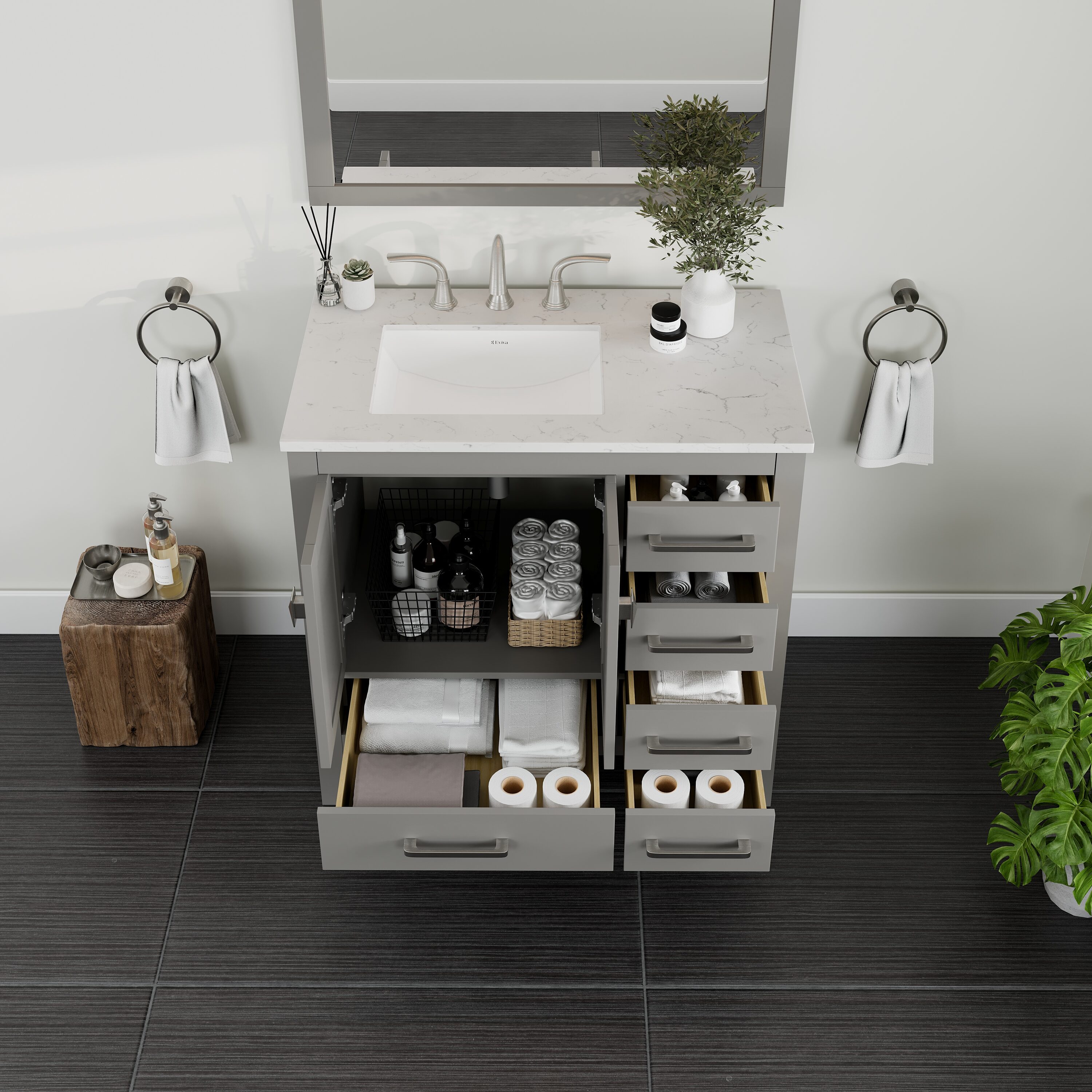 Eviva EVVN412-36GR Bath-Vanity-Combo - View #4