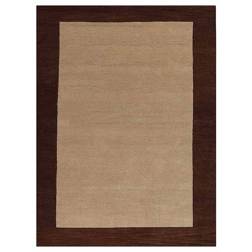 Rugsotic Carpets  HAND TUFTED WOOL ECO-FRIENDLY AREA RUGS  - 4'x6' Rectangle Shape Beige Brown Color Contemporary Modern Design High Pile Thick Handmade Anti Skid Area Rugs for Living Room Bed Room K00201