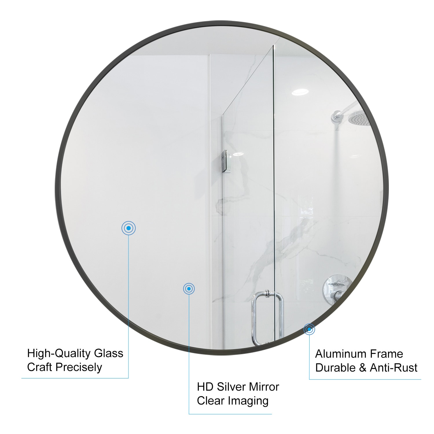WELLFOR BFB5102CH -WF Framed-Bath-Mirrors - View #3