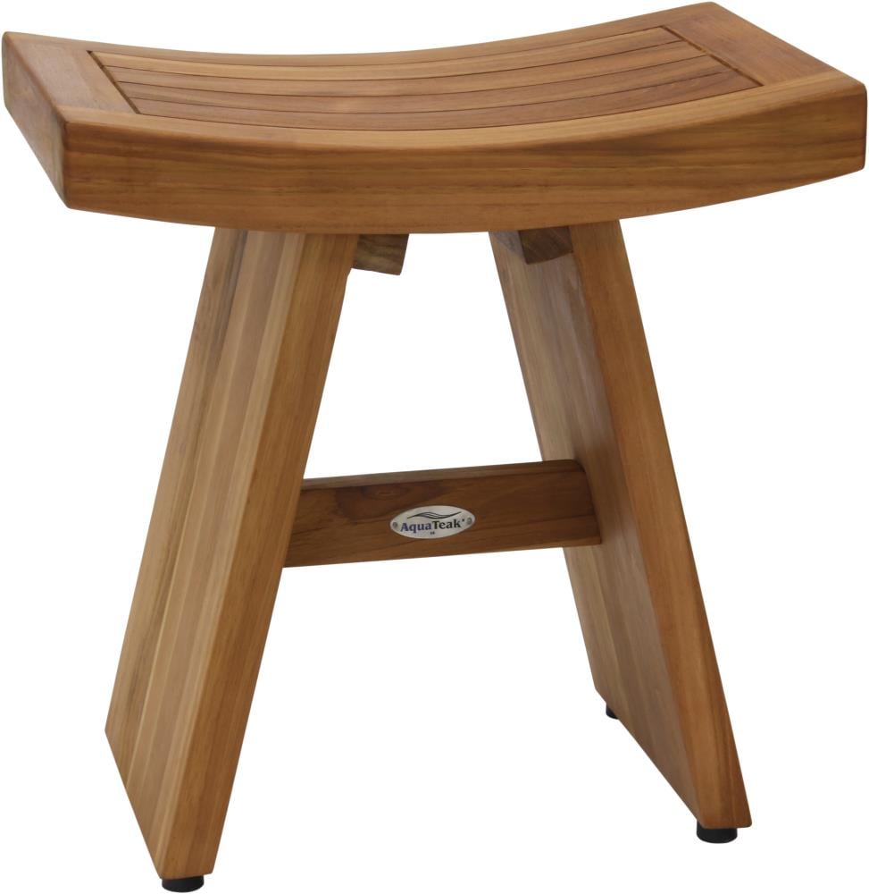 AquaTeak Teak Oil Wood Freestanding Shower Chair