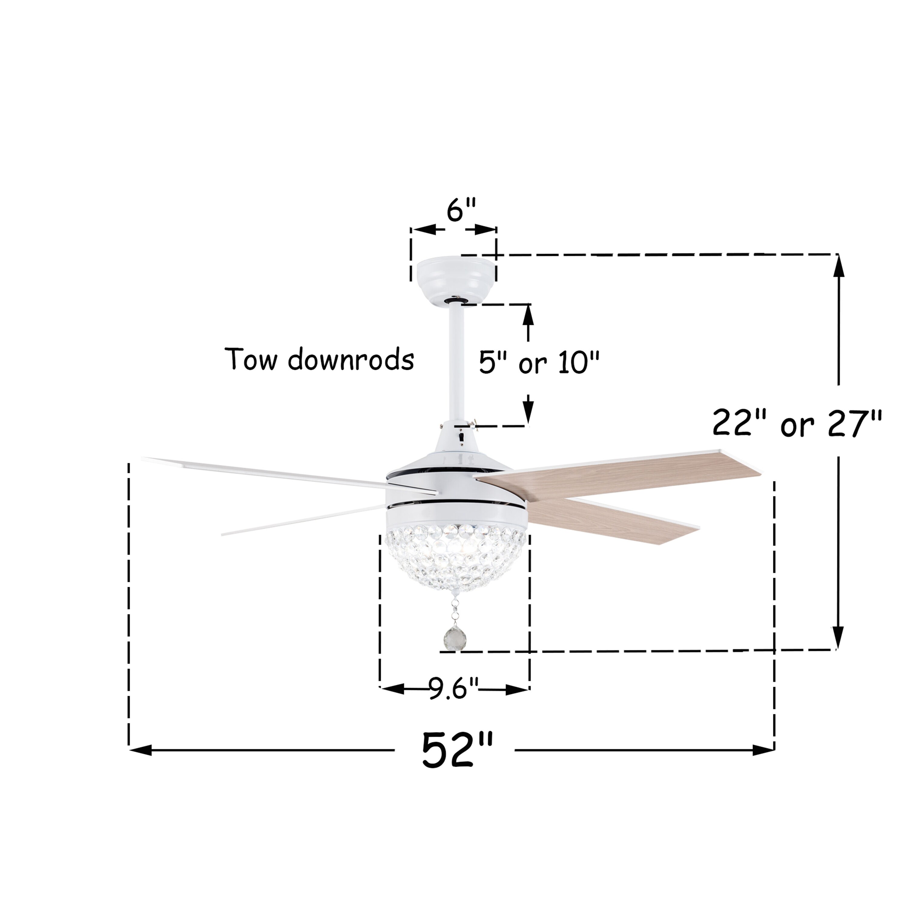 Oaks Decor BD2001-W-52 Ceiling-Fans - View #10