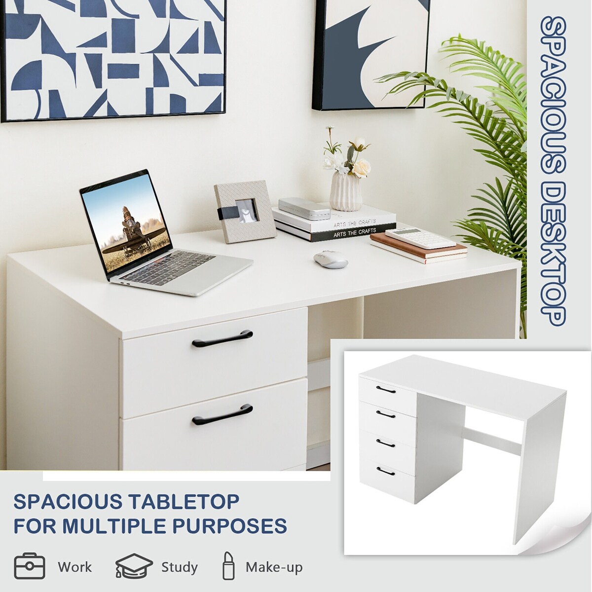 Costway CB10435WH+ desks - View #8