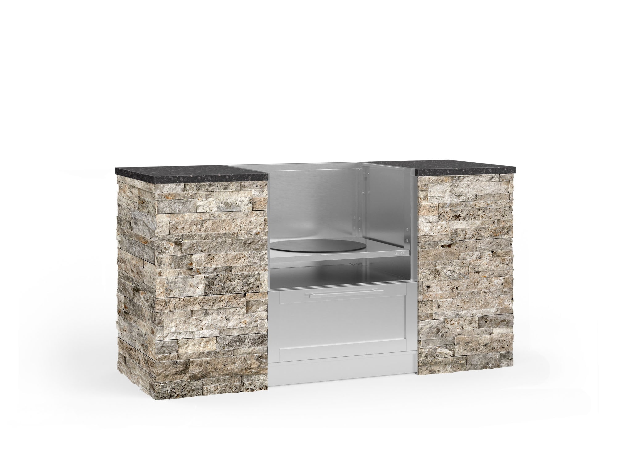 NewAge Products 69675 Signature Series Stainless Steel 6 -Piece 67.16-in W x 25.5-in D x 37-in H Modular Outdoor Kitchen Set