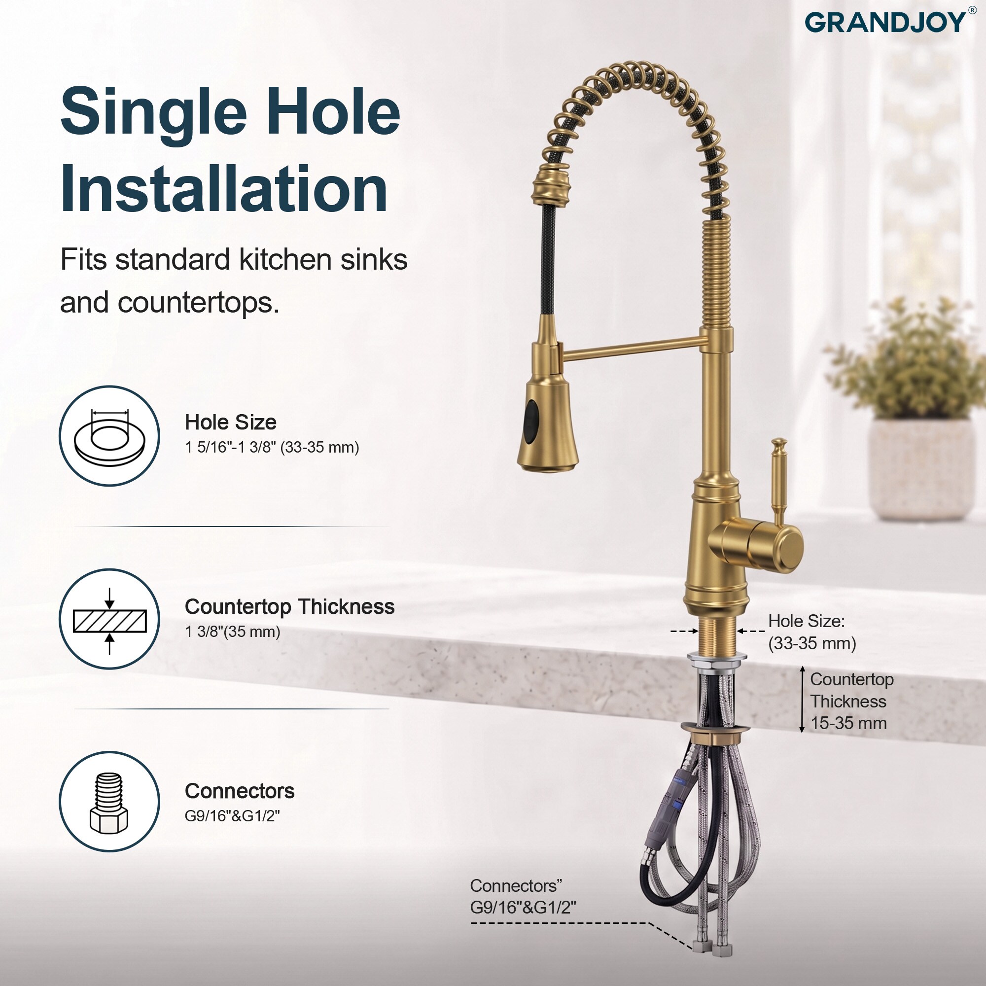 GRANDJOY SGF13GJ-45K-BG Kitchen-Faucets - View #8
