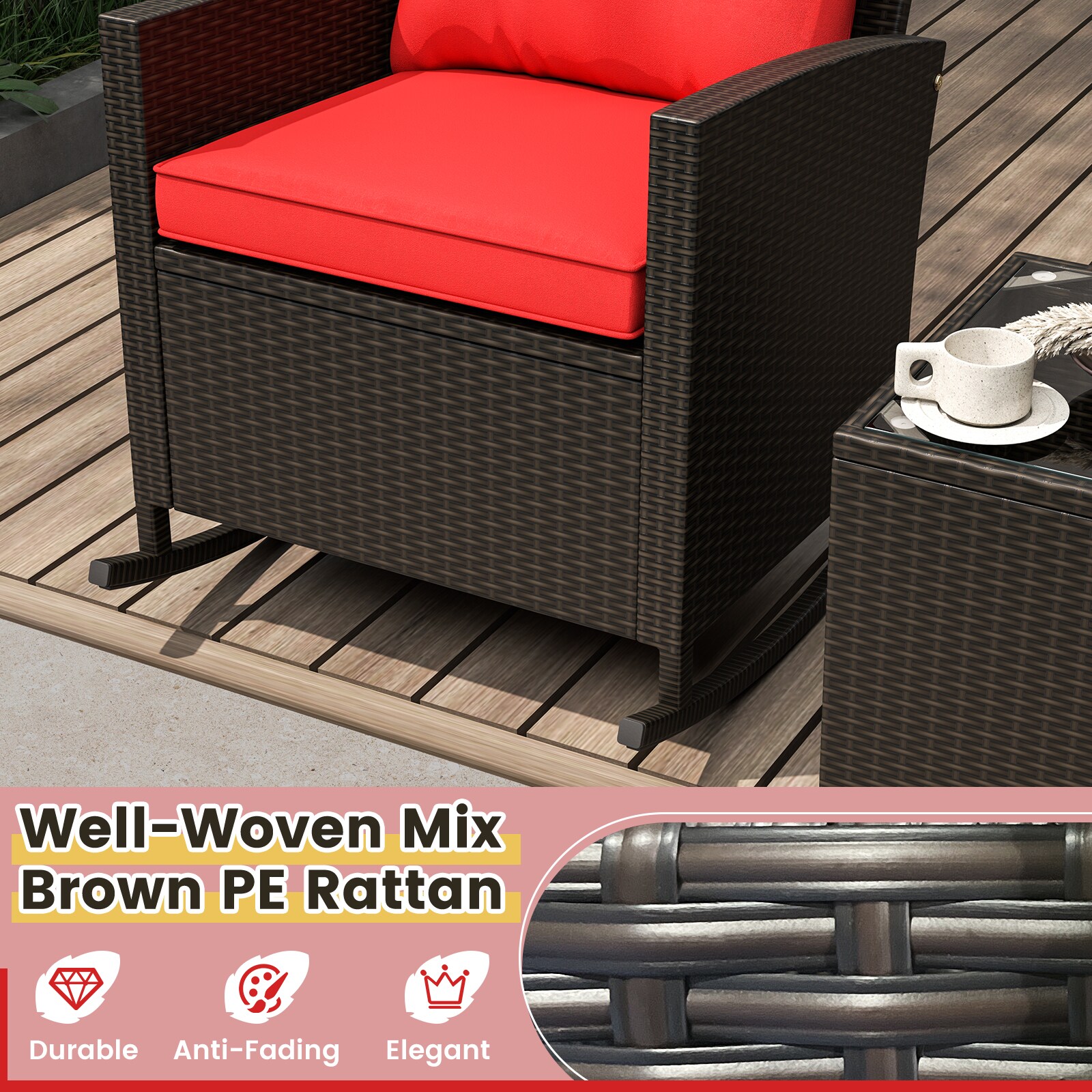 Forclover HYFL-914RE Patio-Conversation-Sets - View #4