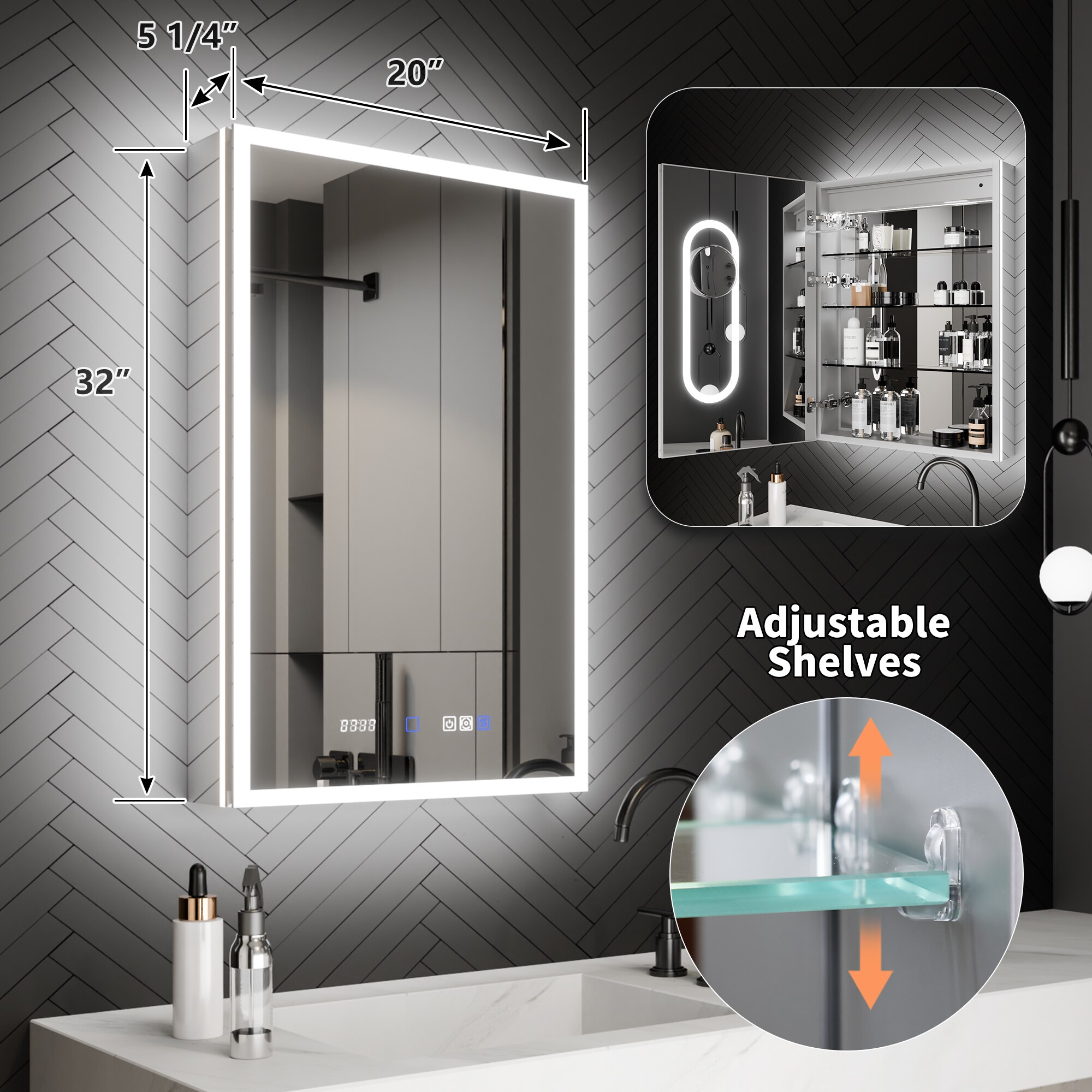 ExBrite W7MC2436R Bathroom-Medicine-Cabinets - View #3