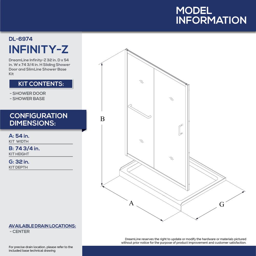 DreamLine DL-6974C-04FR Alcove-Shower-Kit - View #2