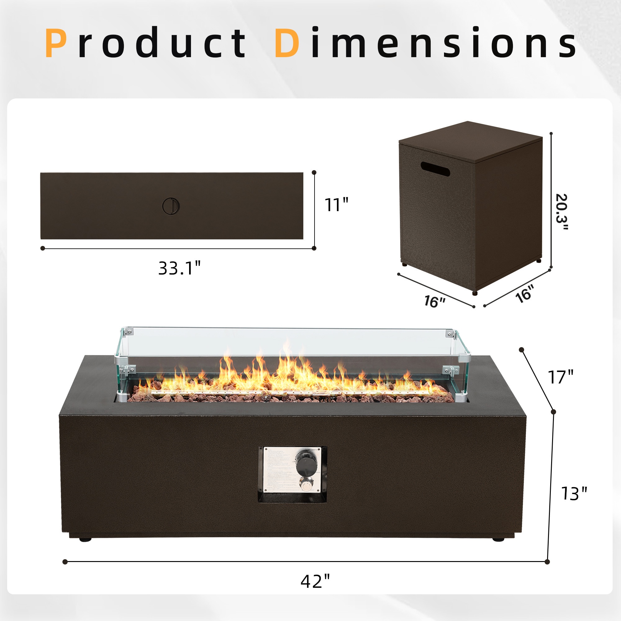 Patio Watcher LS-42T-FX-BR-WB Outdoor-Gas-Firepits - View #3