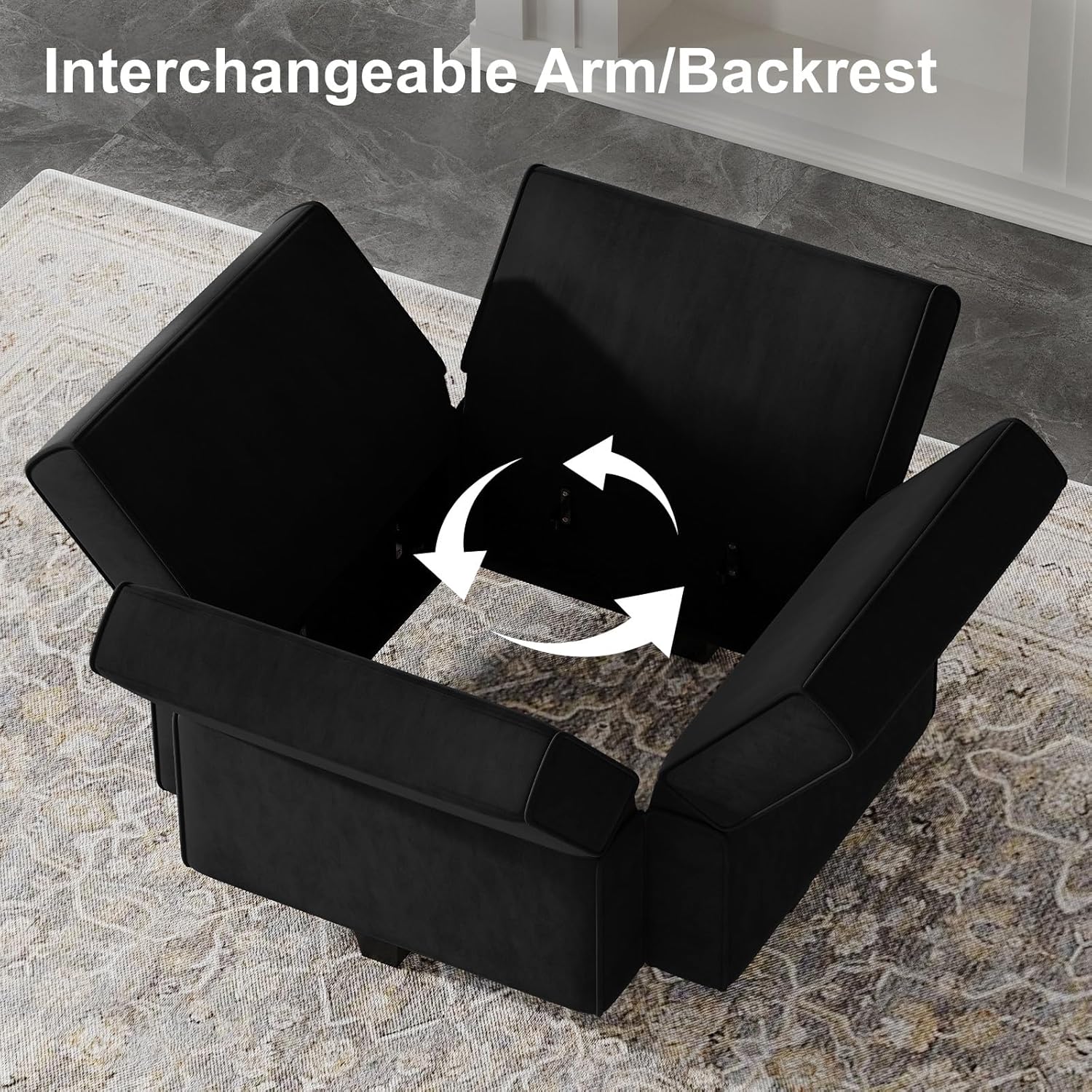 Belffin BF196-14B7C-BLACK futons - View #7