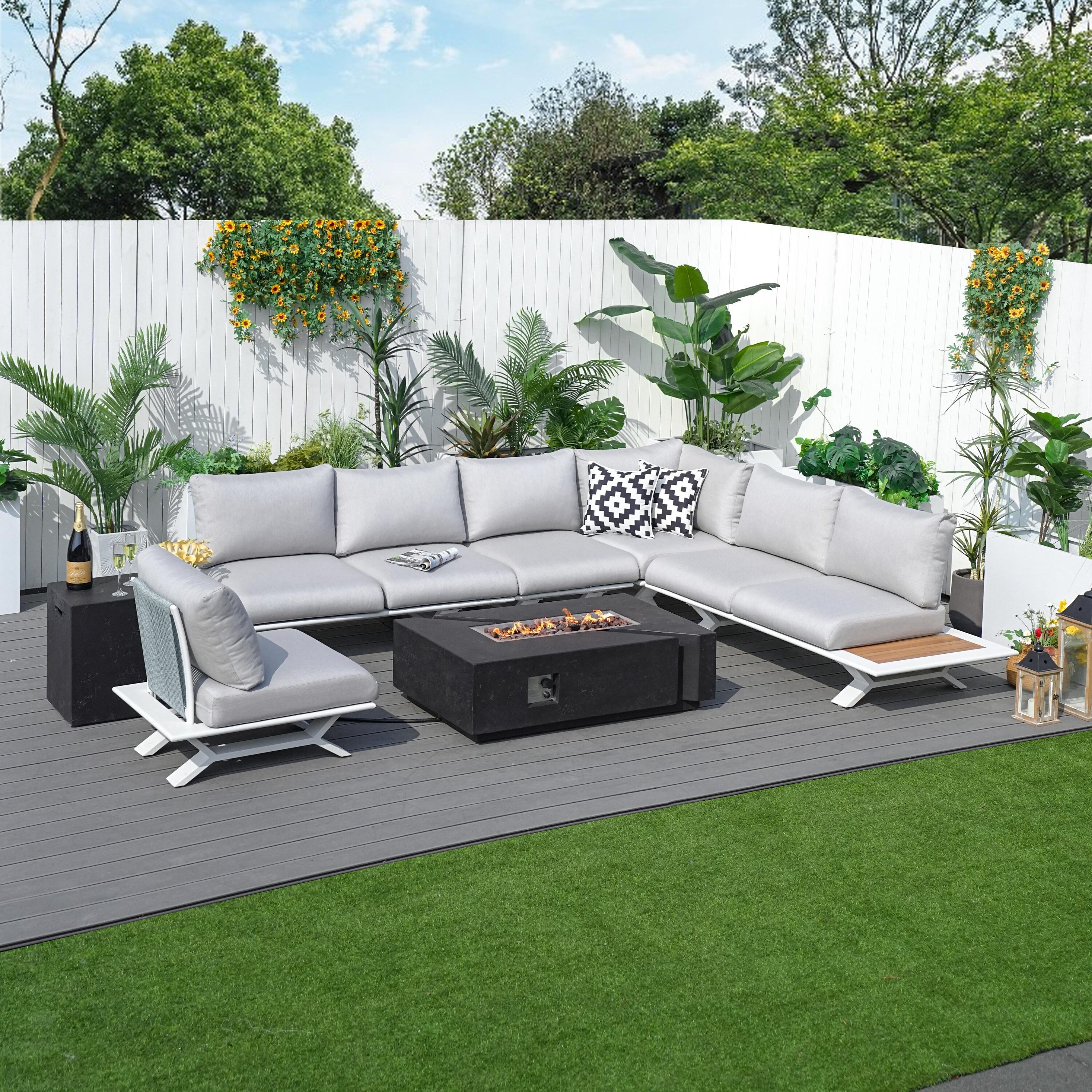 Direct Wicker DWG-2323WH&24913BK Patio-Conversation-Sets - View #3