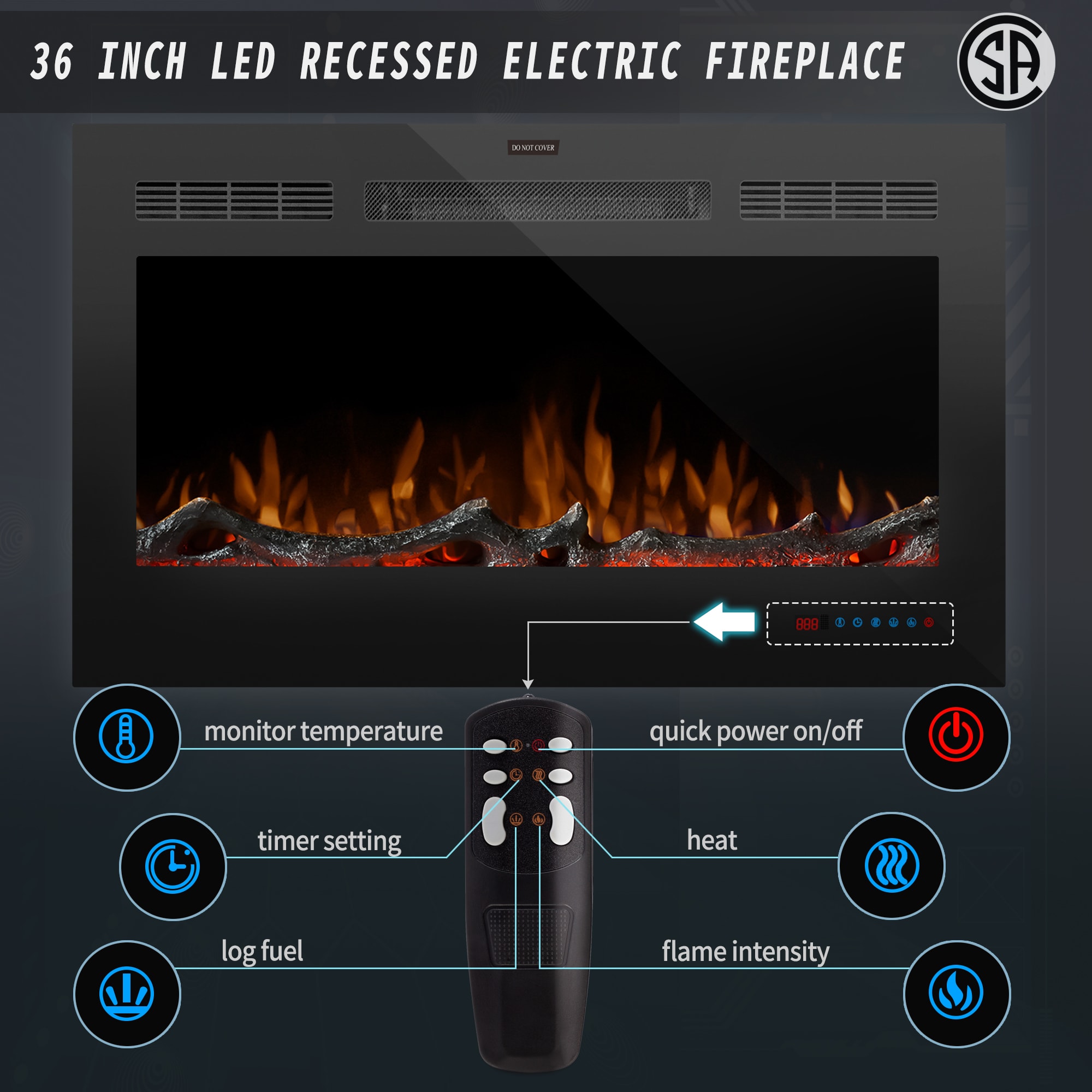 CASAINC TR-83136IN Electric-Fireplaces - View #12