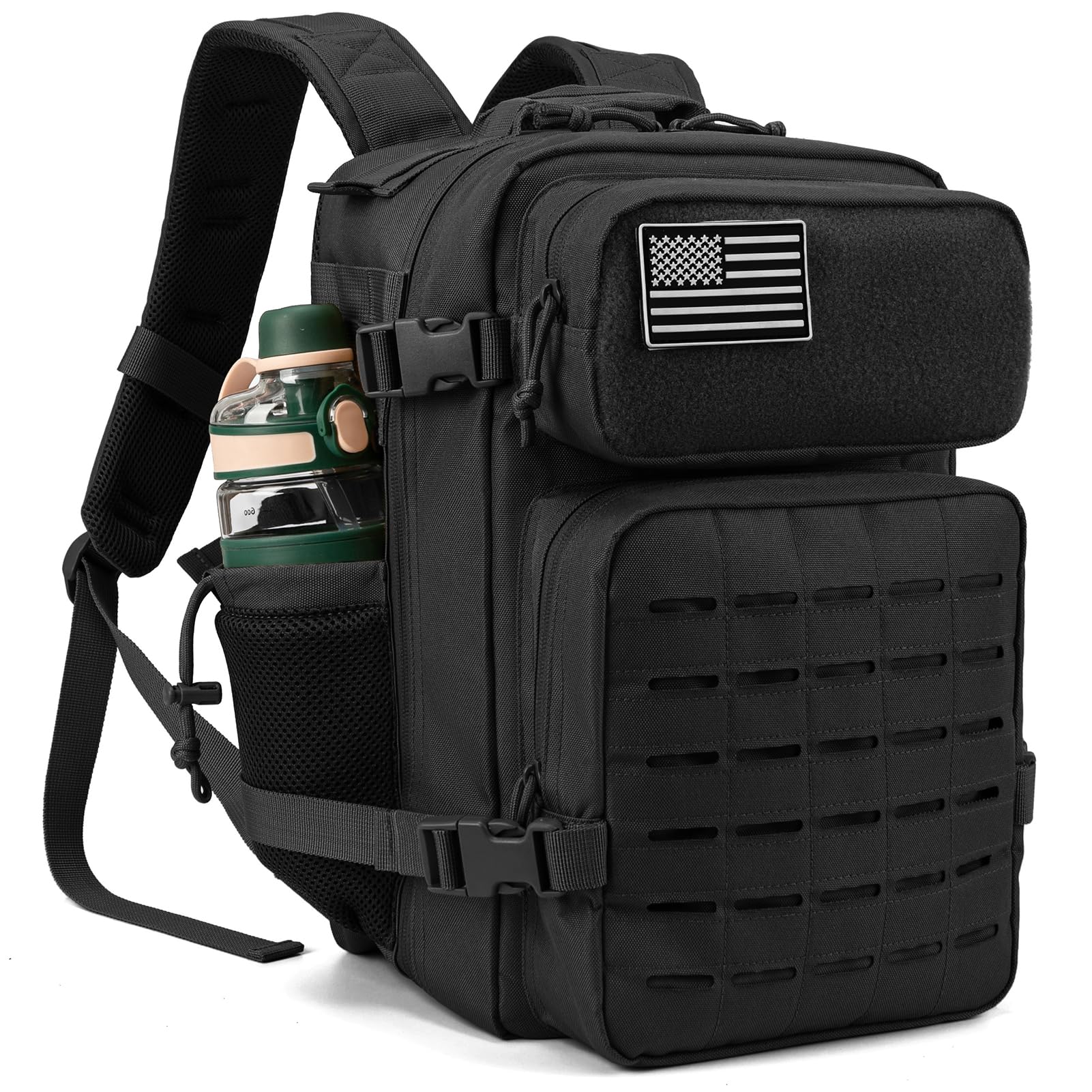 UUDULY -  45L Military Tactical Backpack for Men Molle Daypack 3 Day Bug Out Bag Hiking Rucksack ...