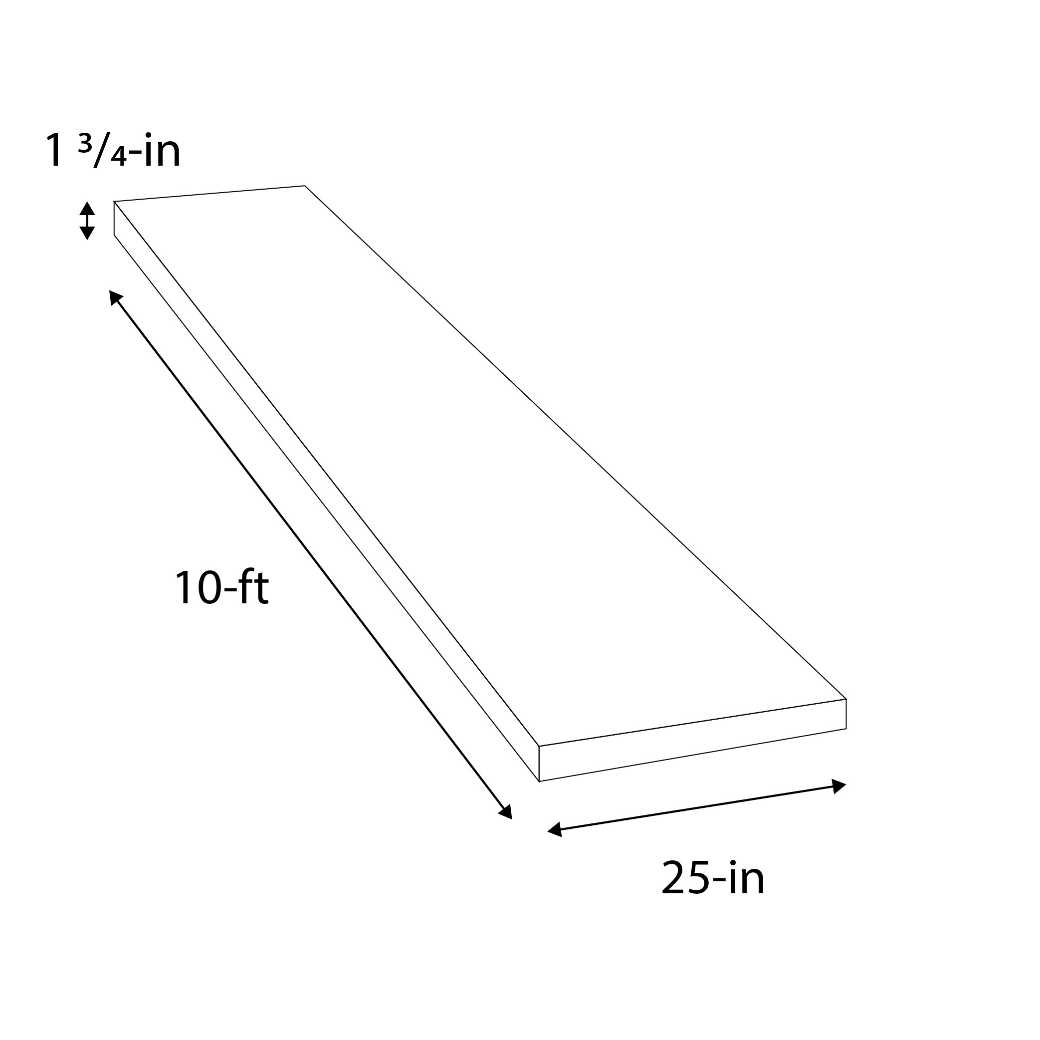 The Baltic Butcher Block Birch 10-ft x 25-in x 1.75-in Unfinished ...