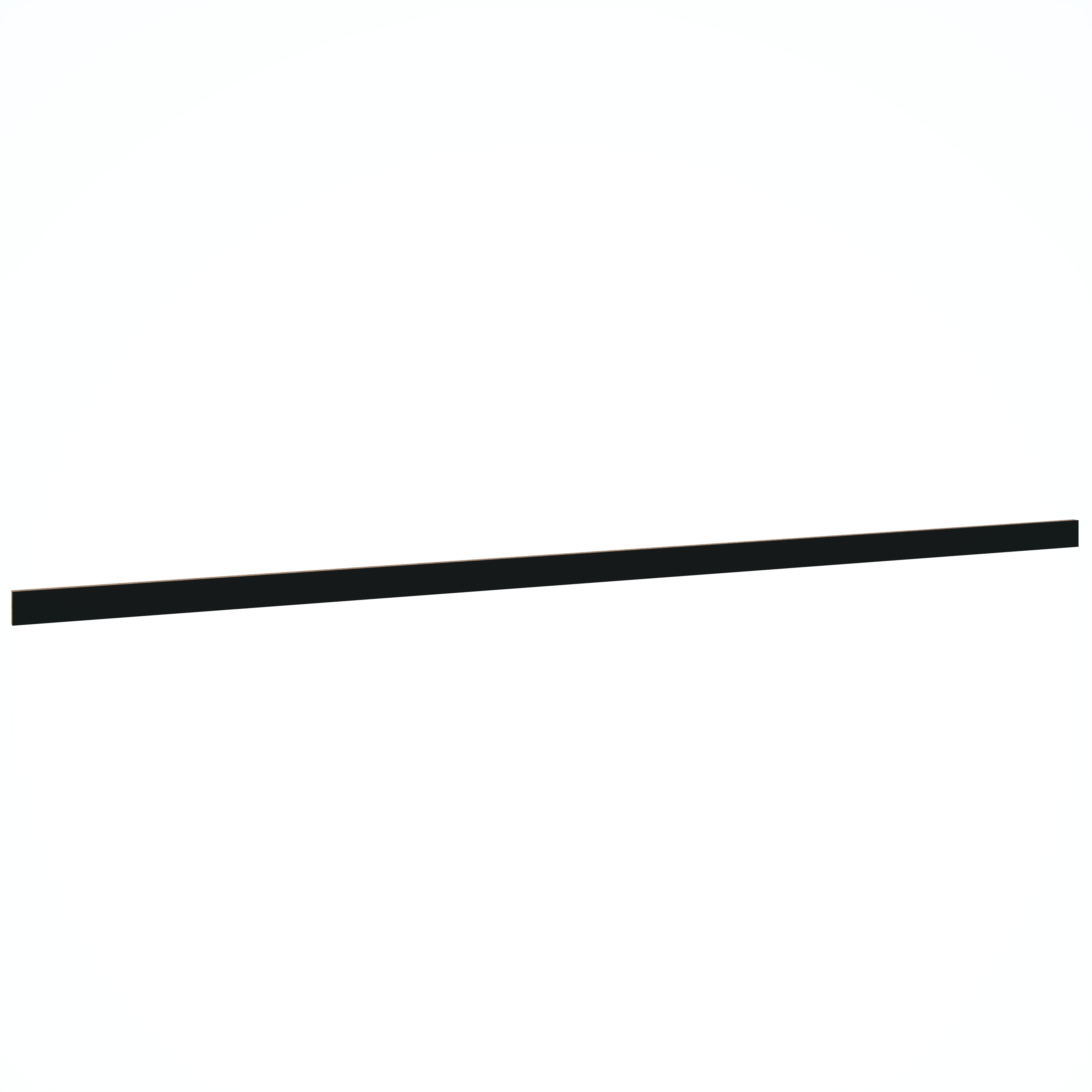 Diamond Express 61I-LB2 Square Edge Moulding 96-in W x 0.75-in H x 1.56-in D Black Painted (Cabinet Baffle Molding)