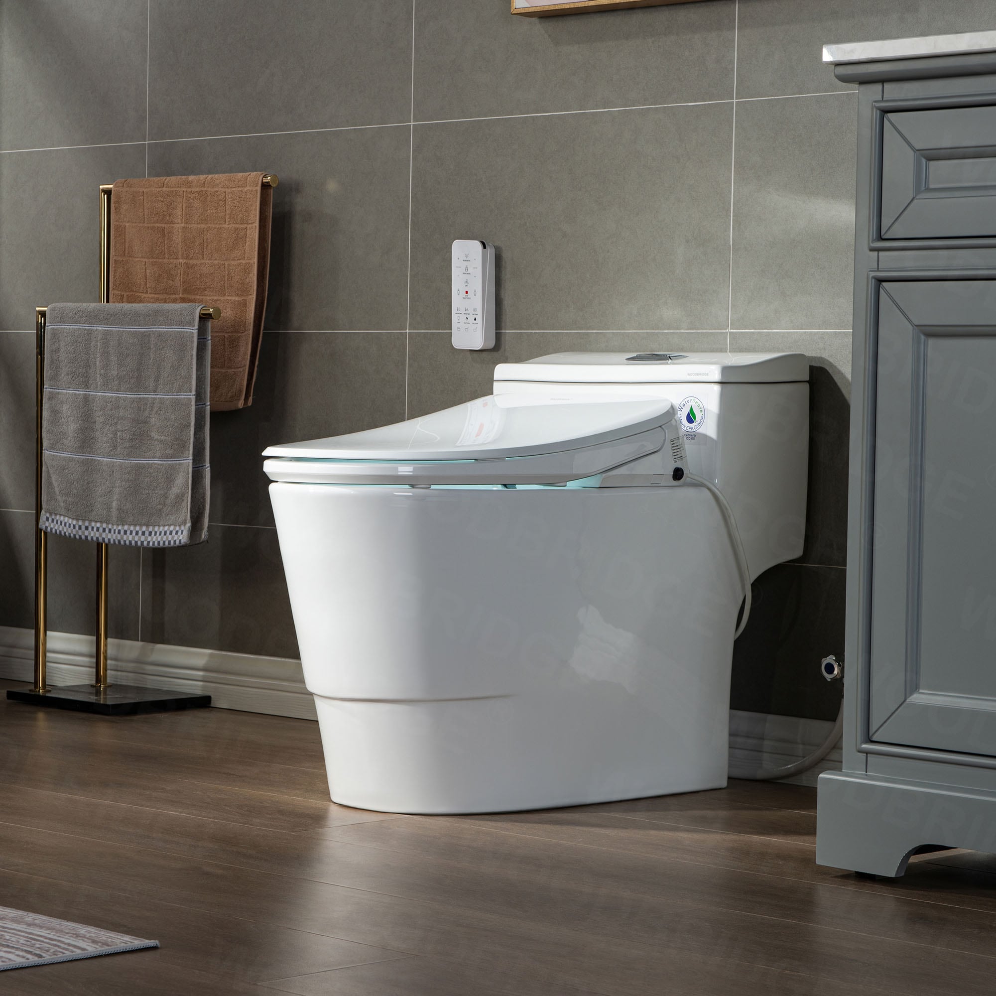 WOODBRIDGE Revel I Dual Flush Smart Bidet Toilet - Elongated, White