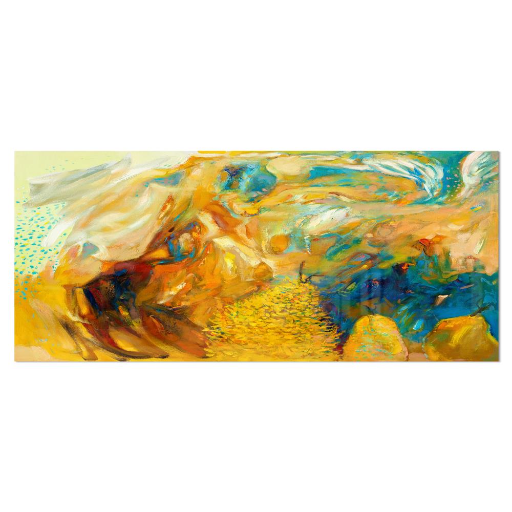 Designart MT6156-28-12 12-in H x 28-in W Abstract Metal Print