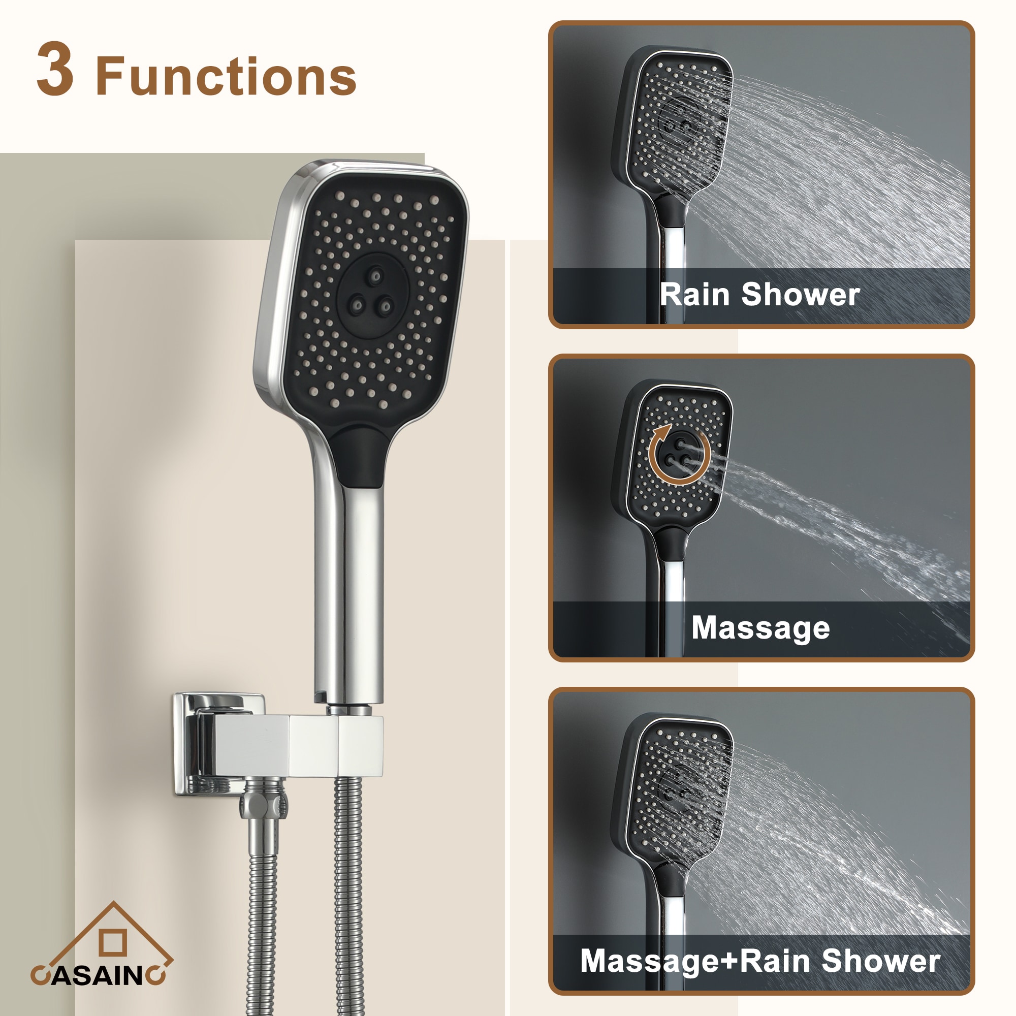 CASAINC TC15-VB Showerhead-Bar-Panels - View #5