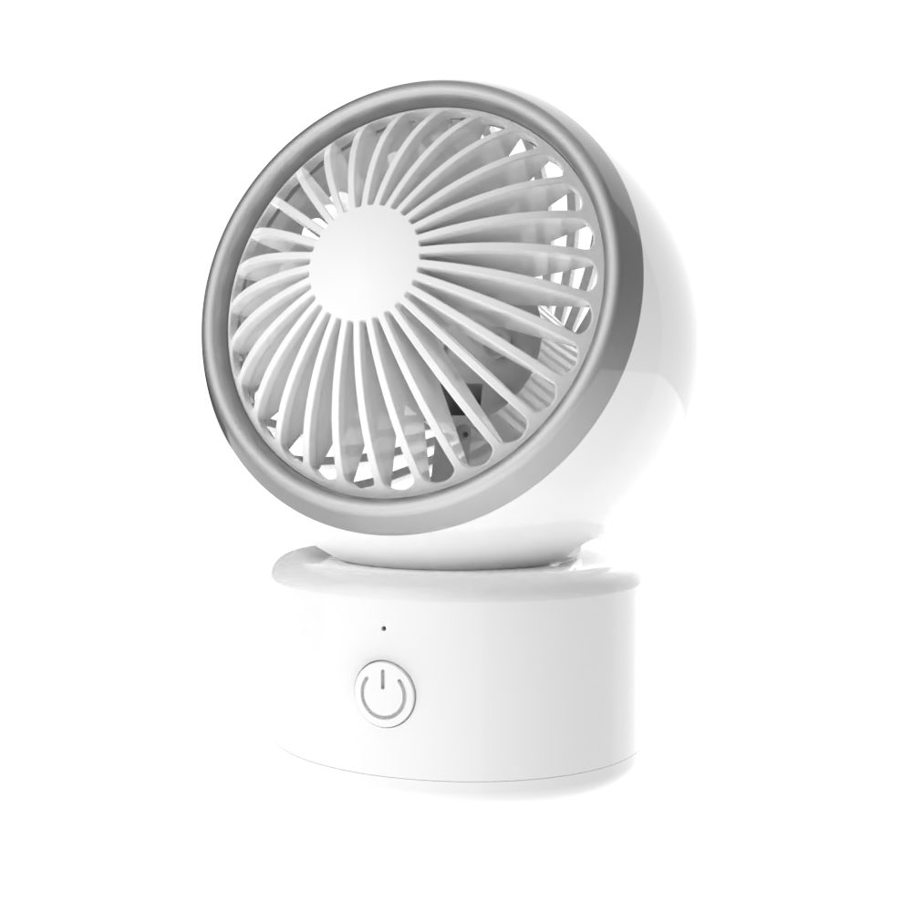Style Selections 4-in 3-Speed Indoor White Oscillating Desk Fan in