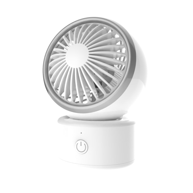 Style Selections 4-in 5-Volt 3-Speed Indoor White Oscillating Desk Fan in  the Portable Fans department at