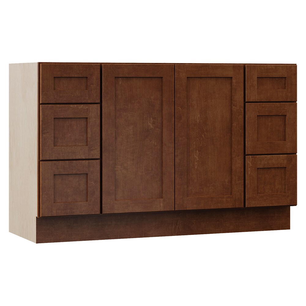 Villa Bath By Rsi Sanabelle 48 In Cognac Bathroom Vanity Base Cabinet Without Top At