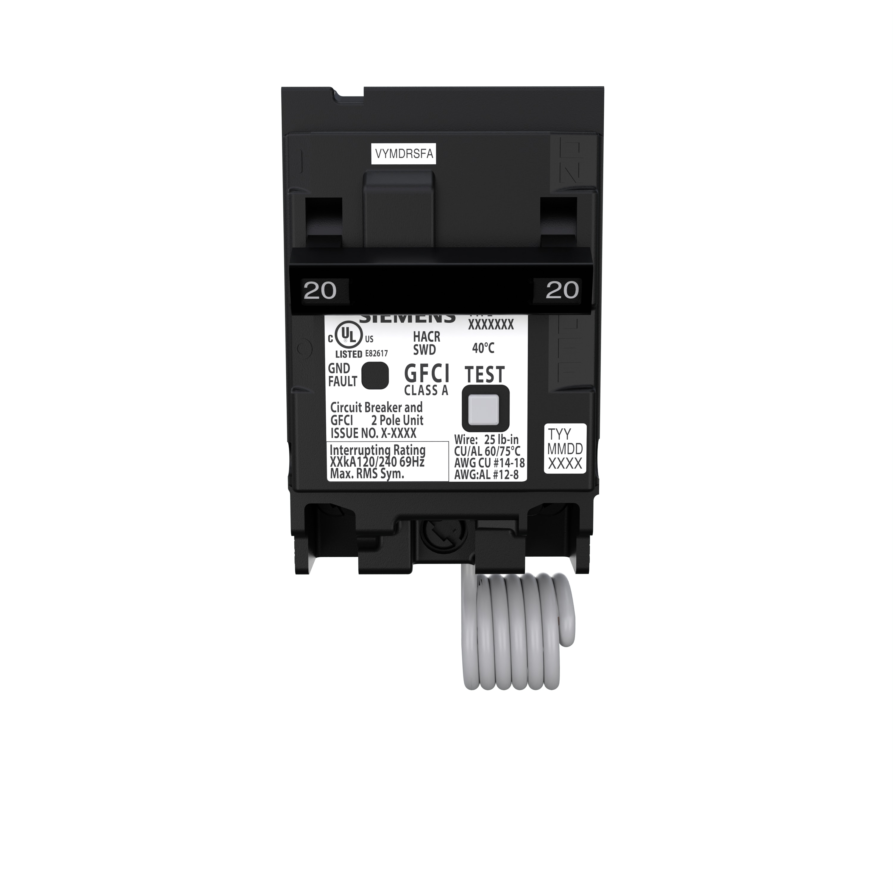 Siemens QPFB 20-amp 2-Pole Gfci Circuit Breaker Q220GFP Sansujyuku sansujyuku.com