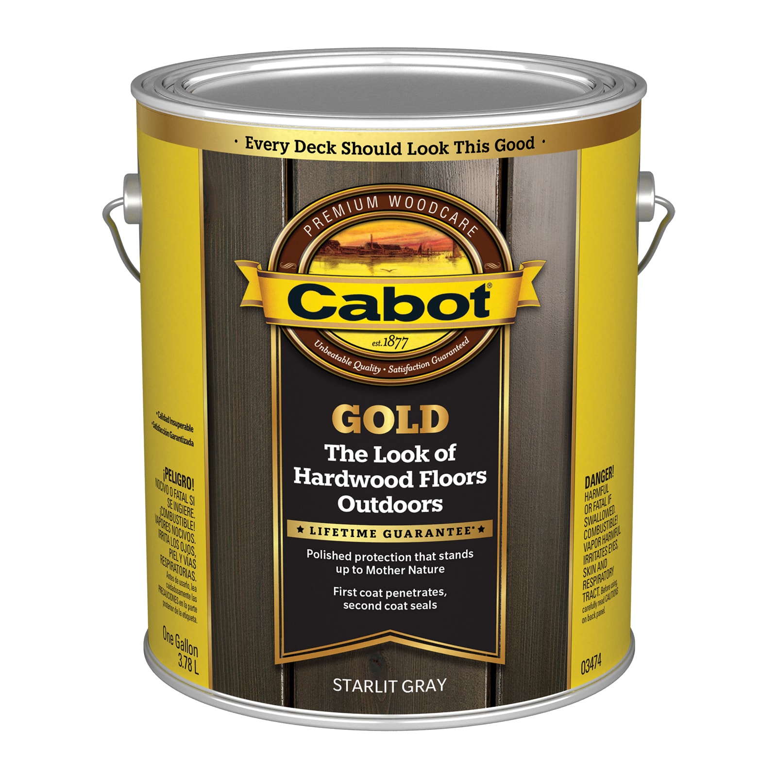 Cabot Gold Pretinted Starlit Gray Transparent Exterior Wood Stain and