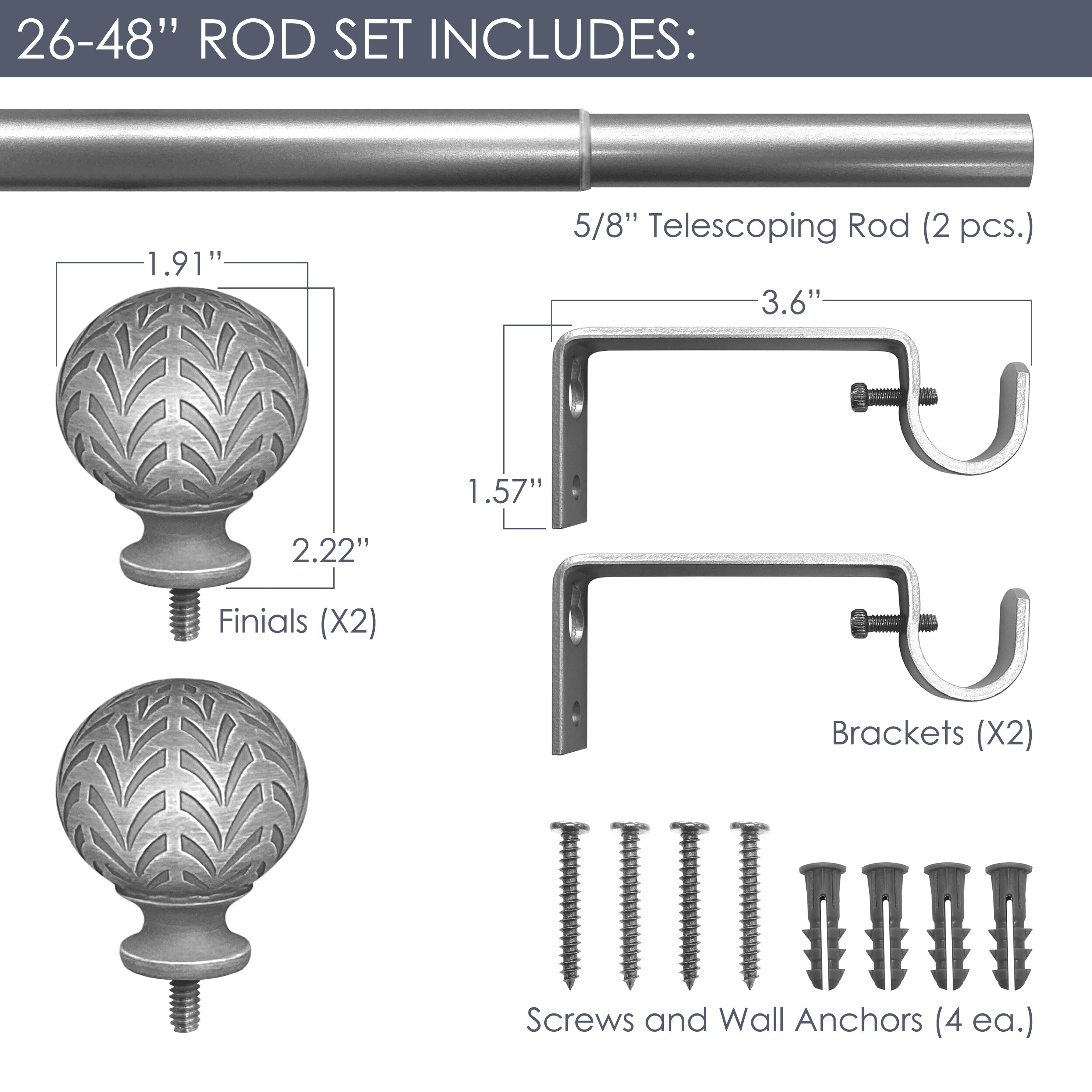 Decopolitan 31214-WG26 Curtain-Rods - View #5