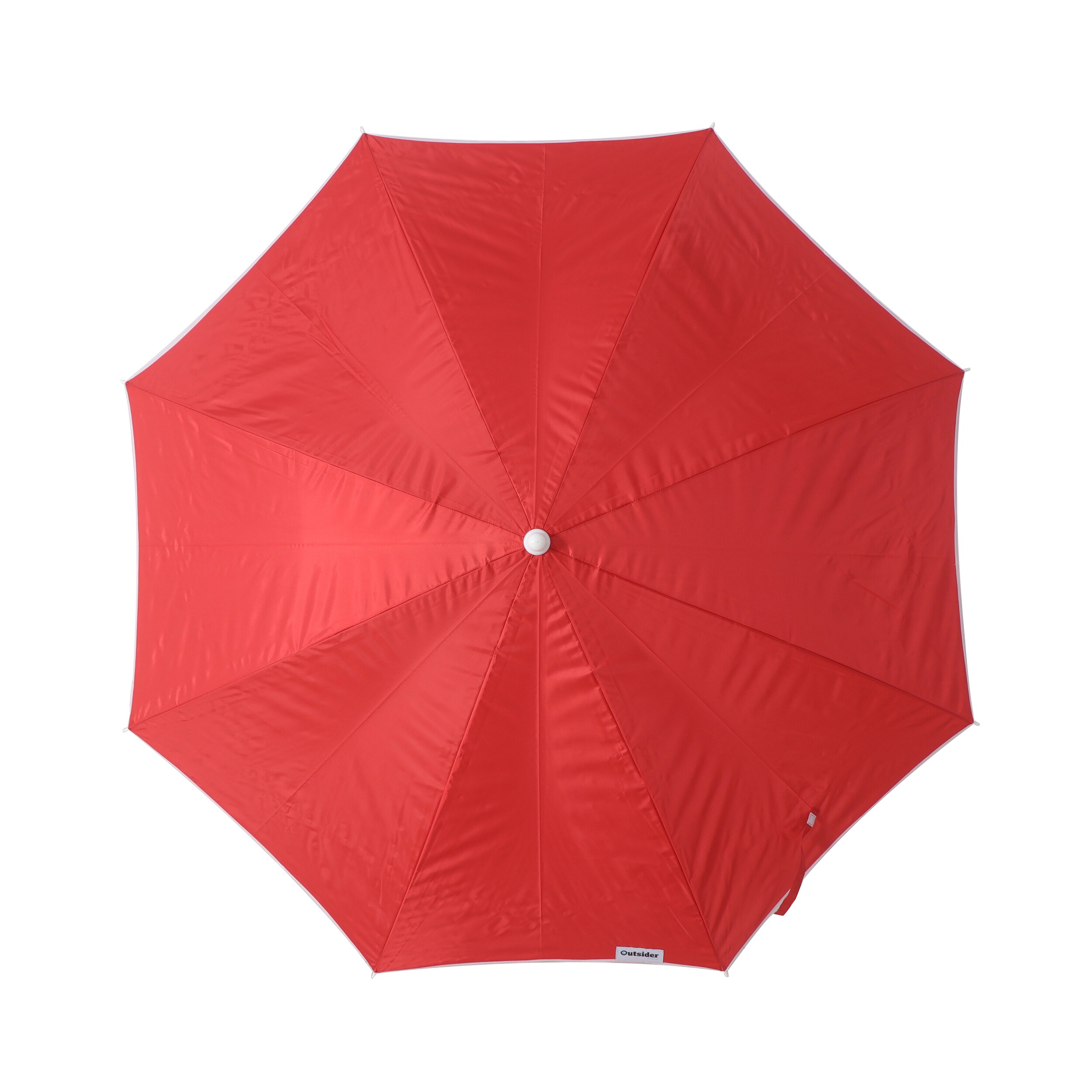 Outsunny Arc. 6ft Beach Umbrella w/ Tilt Sistem Vent Carry Bag Red
