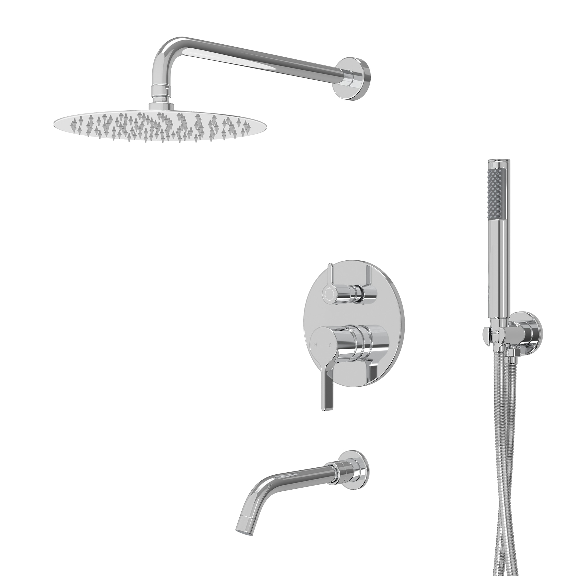 Mondawe AM-S133A3C-10CH Showerhead-Bar-Panels - View #2