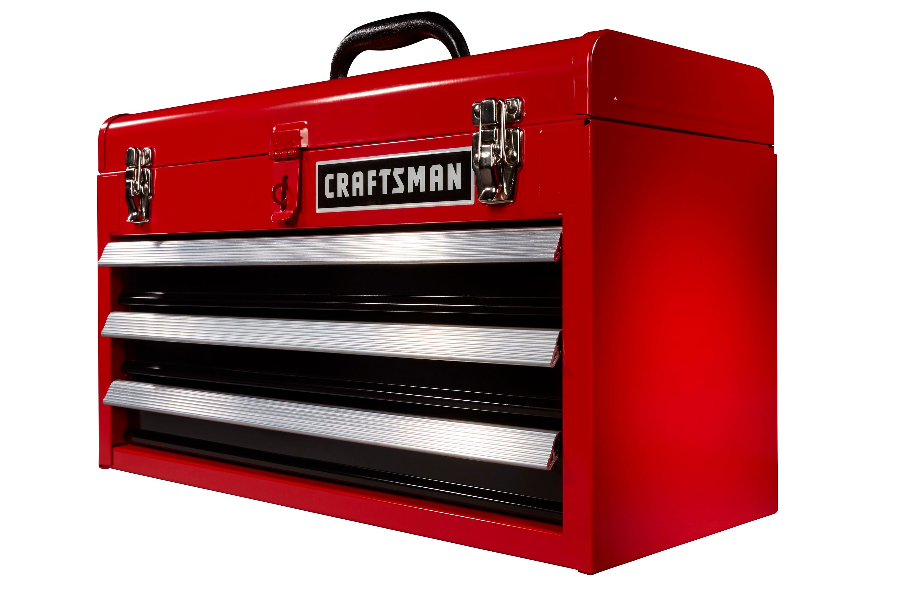 CRAFTSMAN Portable Tool Box 20.5in Ballbearing 3Drawer Red Steel