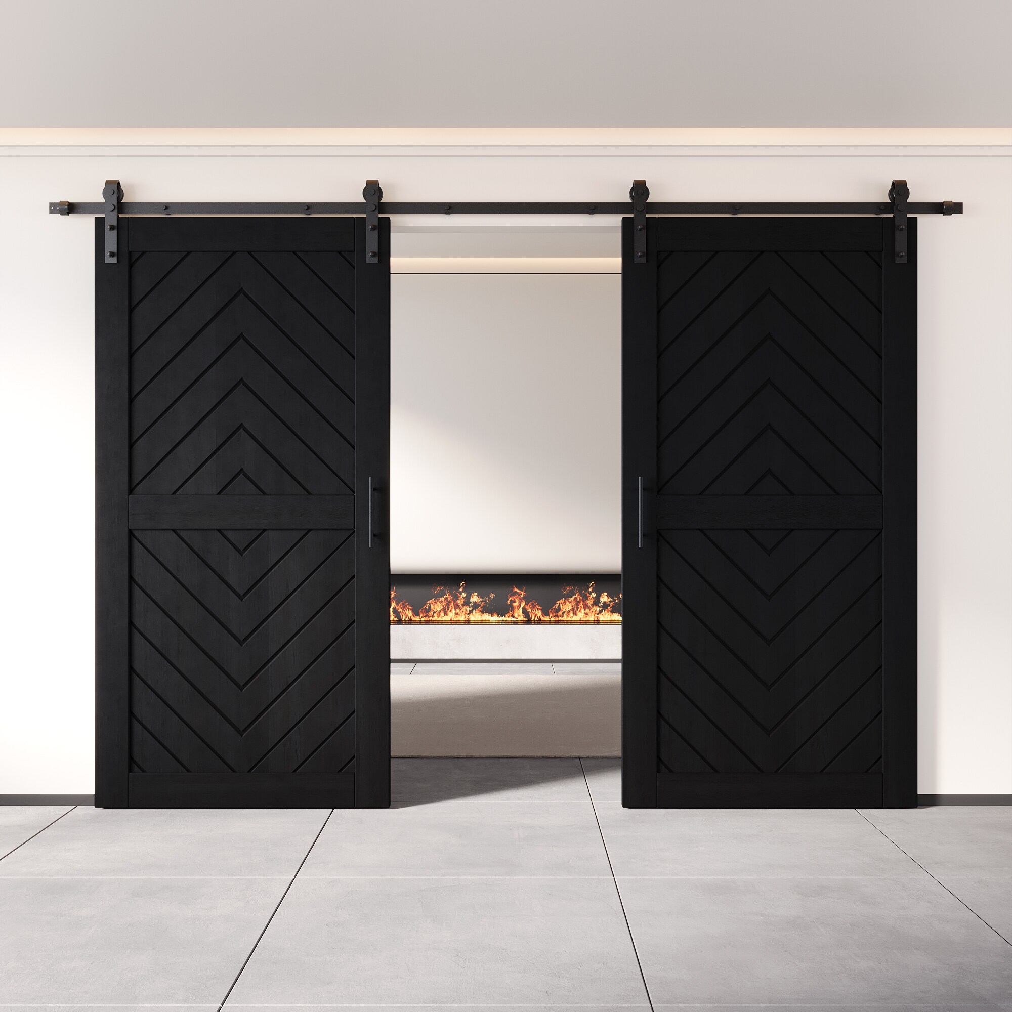 HOMACER YT2H168C-JT2-4080-BK Barn-Doors - View #8