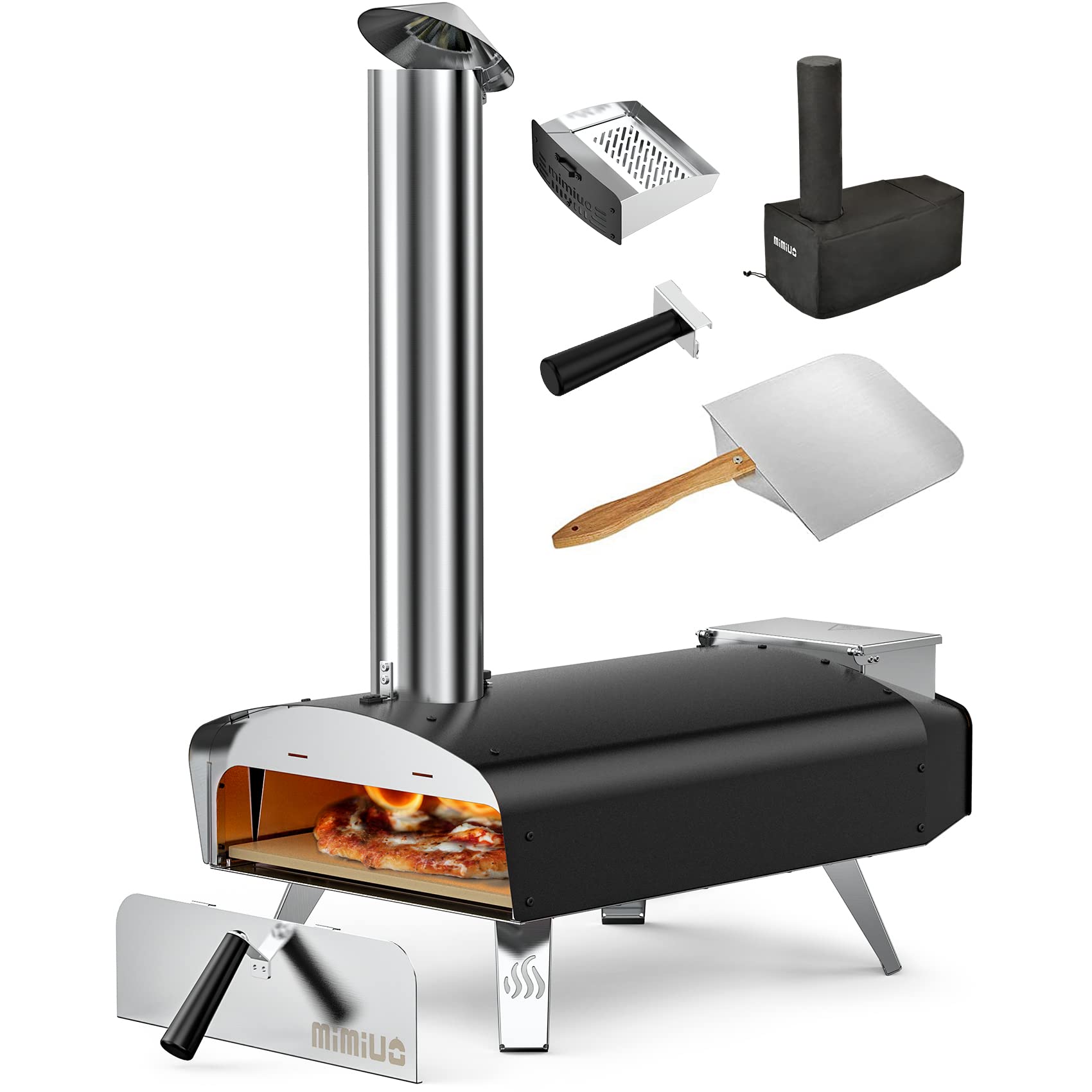 LTMATE LSF-BRK6073-BK1 Portable Wood Pellet Pizza Oven Wood pellet Indoor/Outdoor Pizza Oven
