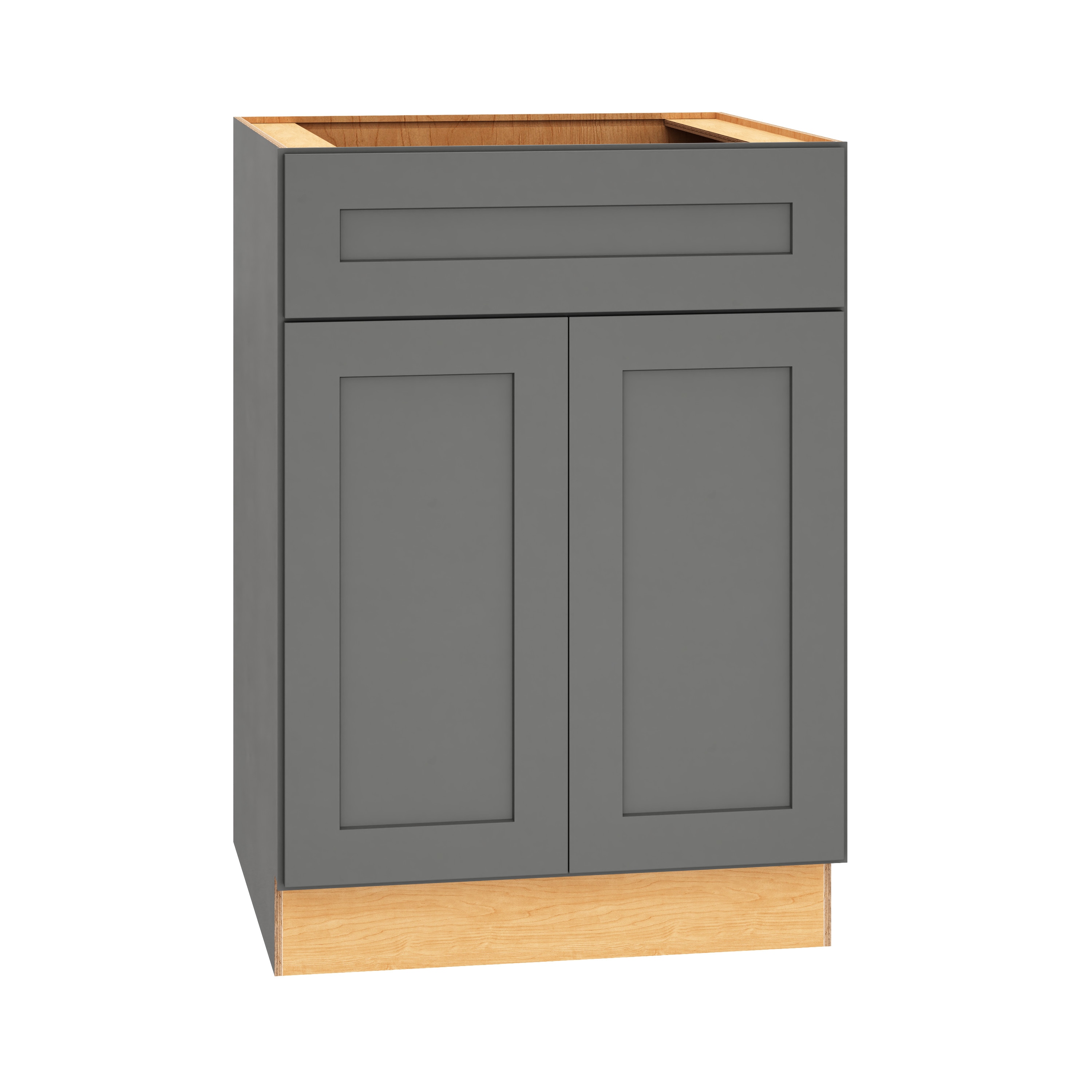 Diamond Express 328 SB24 Jamestown 24-in W x 34.5-in H x 24-in D Moonstone Gray Sink Base Fully assembled Plywood Cabinet (Recessed Panel Shaker)