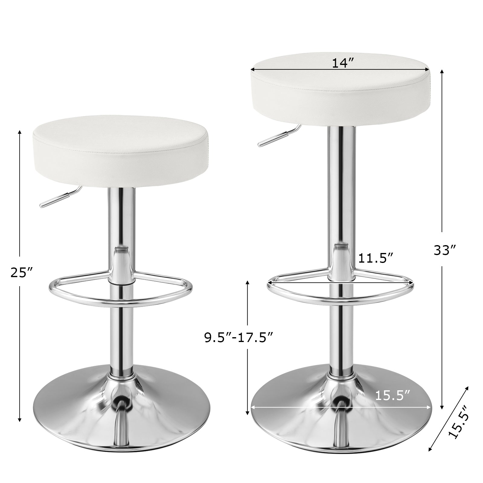 Boyel Living HYSN-66622WH-1 stools - View #3