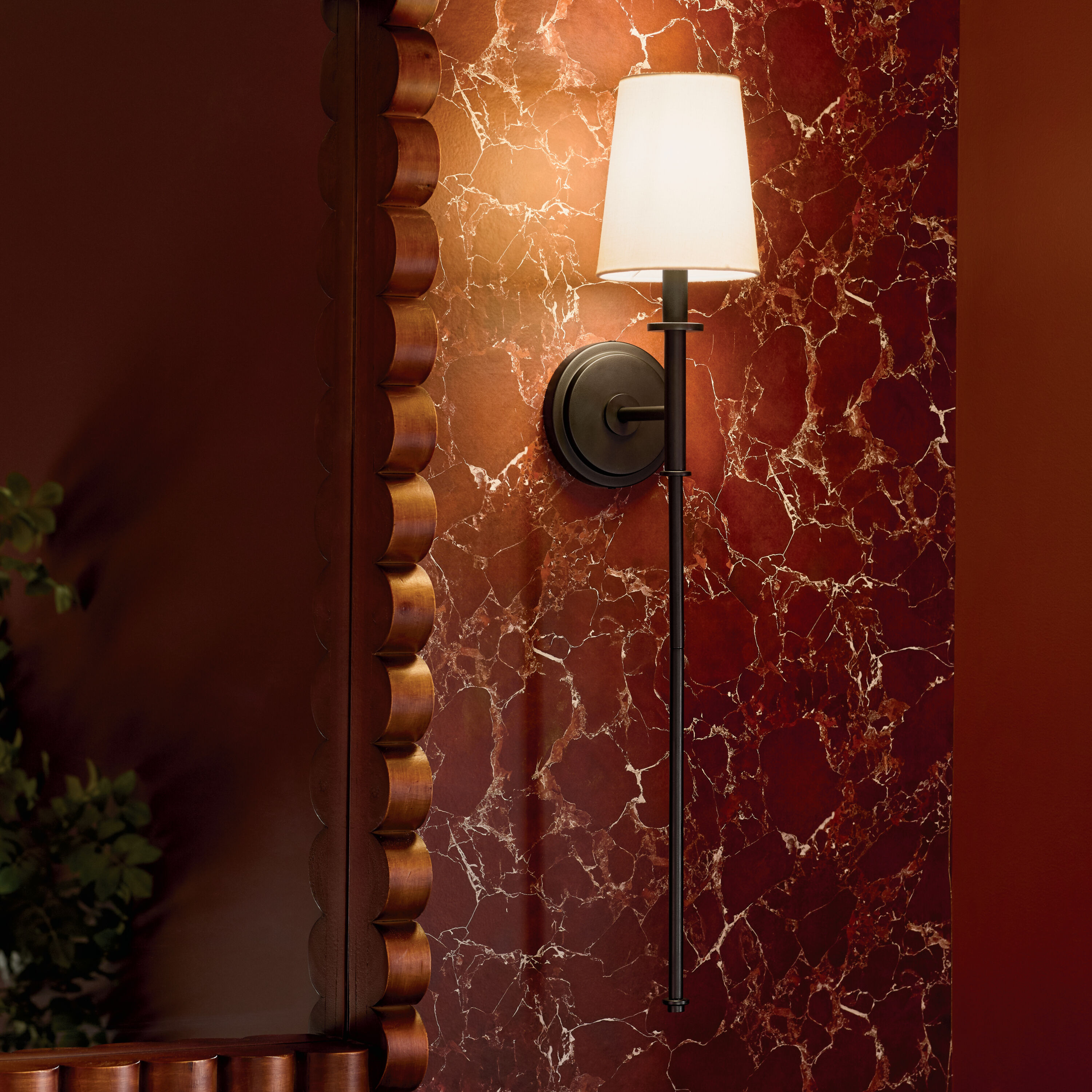 Kichler - Kleine 5.75-in W 1 -Light Black Hardwired Dry Wall Sconce