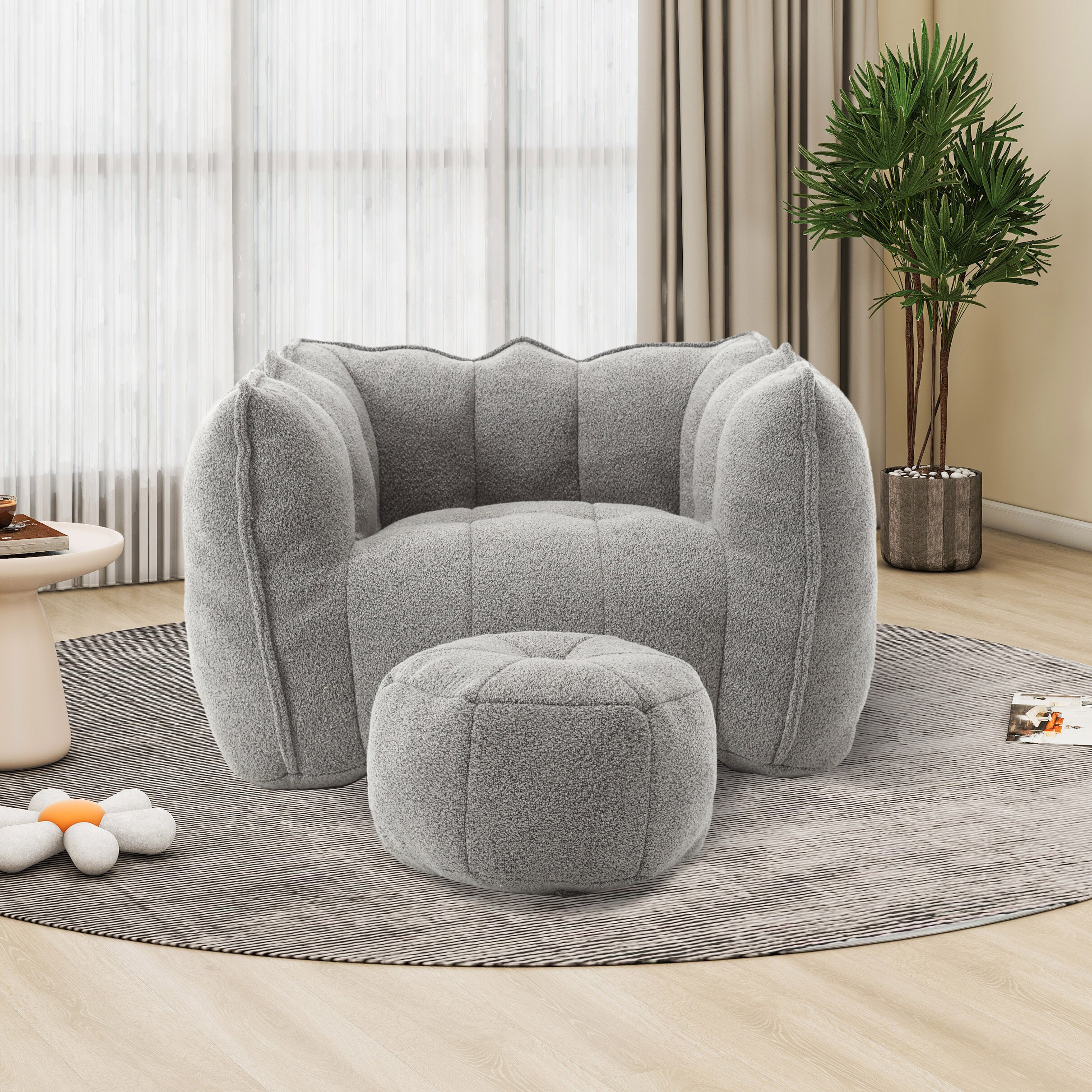 Hrinhom HC-W2002-GRAY Bean-Bag-Chairs - View #2