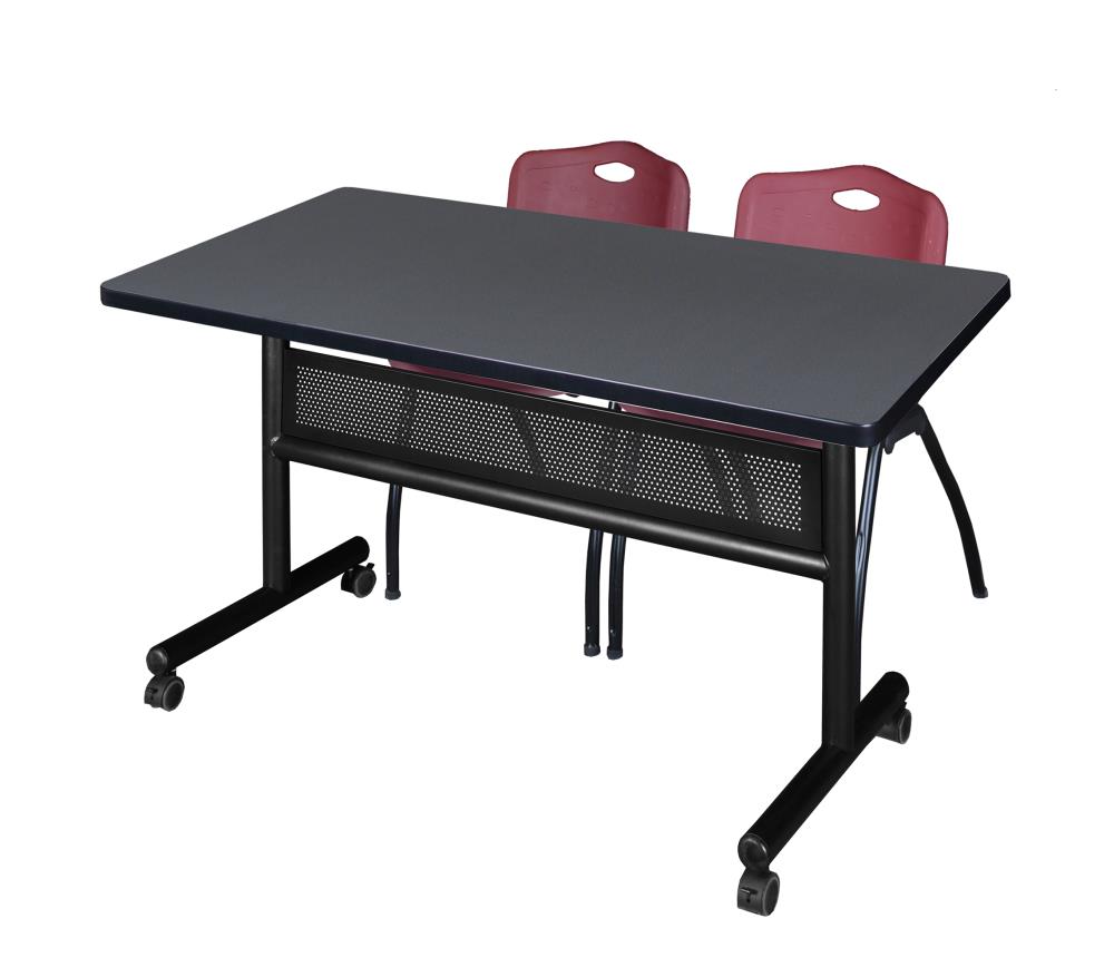Regency MKFTM4830GY47BY Training Gray 4-Person Training Table (48-in W x 29-in H)