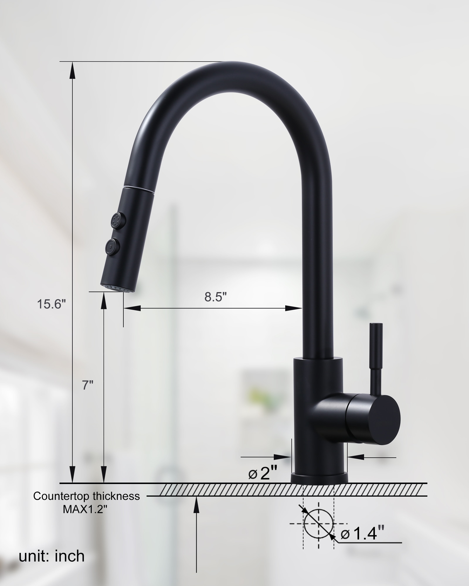 WOWOW KB122001B-LW Kitchen-Faucets - View #6