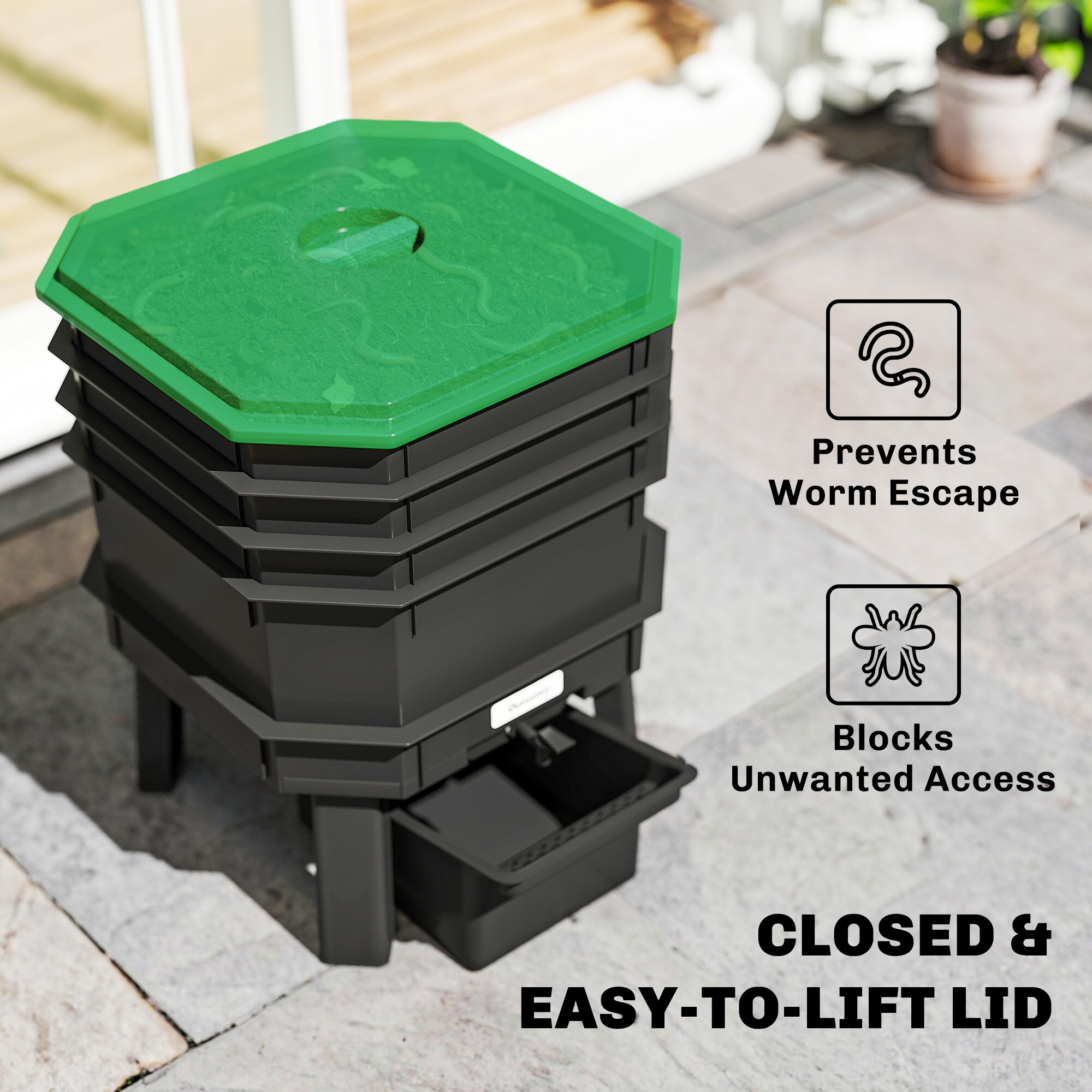 Outsunny 84H-640V00GN composters - View #5