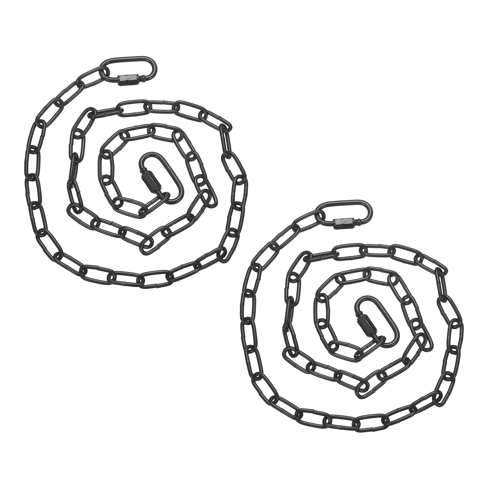 PATIKIL 2pcs Gate Chain Lock 30 in x 2.5mm Dia Alloy Steel Hanging Chain Lock with 2 Clasps for Stall Barn Fence Gate Hammock Swing Punching Sandbag Yoga Gym Black