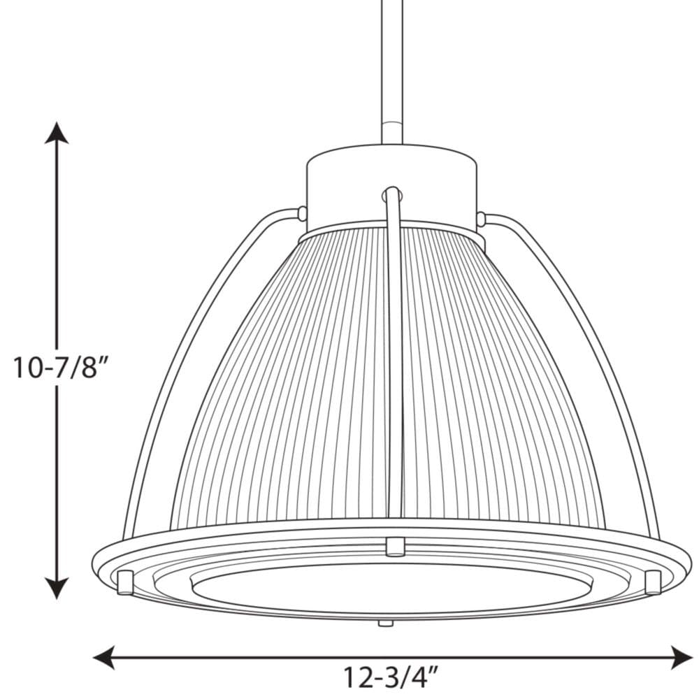 Brushed Nickel Prismatic Glass LED Pendant Light