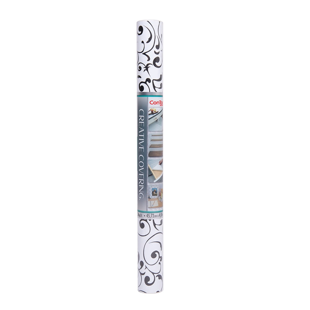 Con-Tact 16F-C9AR62-06 18-Inches x 16-ft VIRTU BLACK Shelf liner