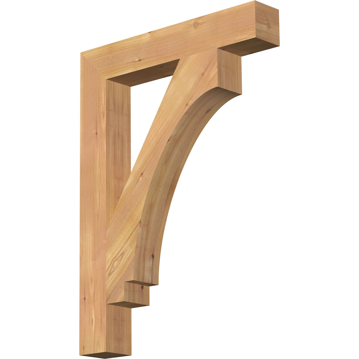 Ekena Millwork BKT04X22X30IMP05SWR Imperial Block Smooth 3-1/2-in x 22-in x 30-in Western red cedar Brown Wood Standard bracket