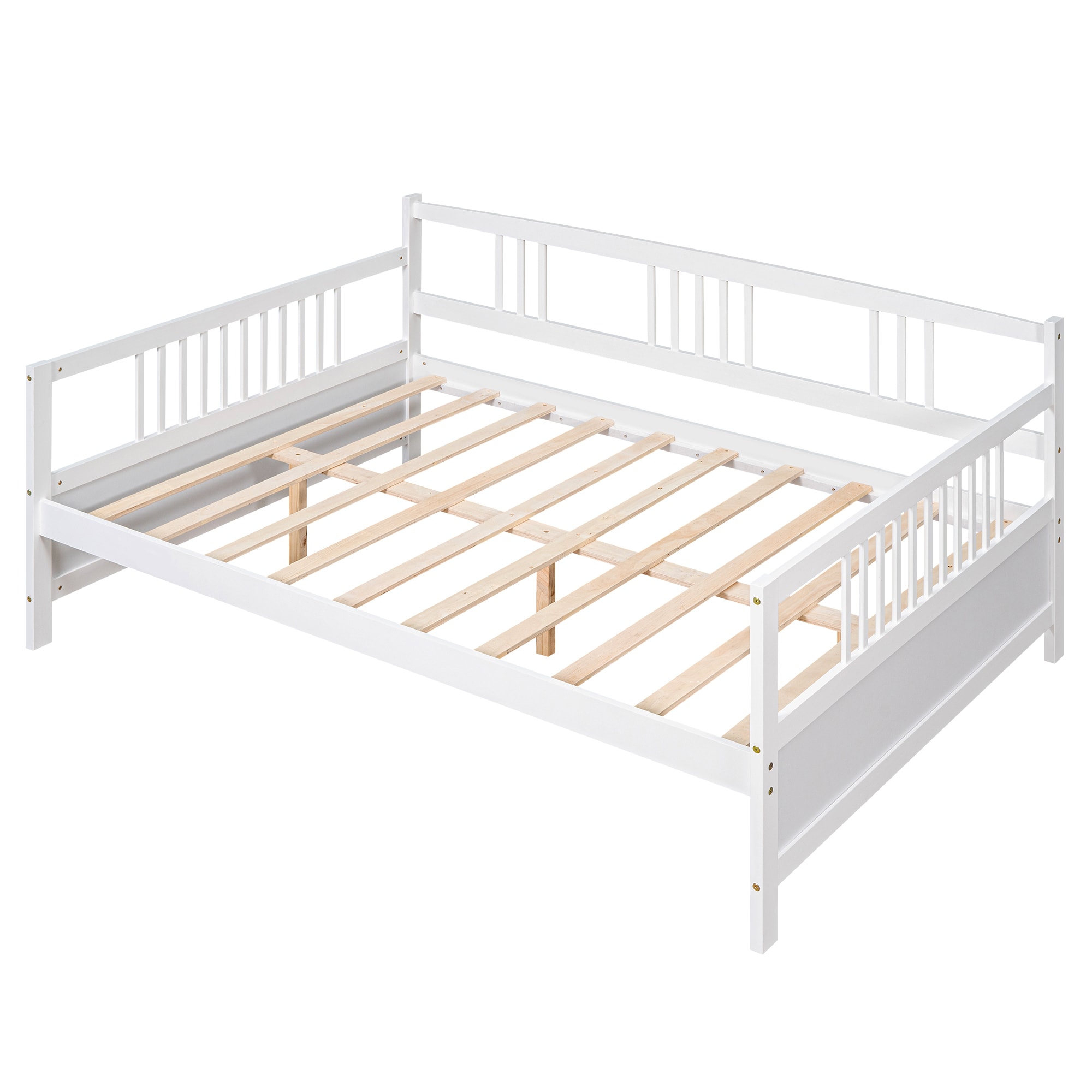  White Full Size Modern Solid Wood Daybed