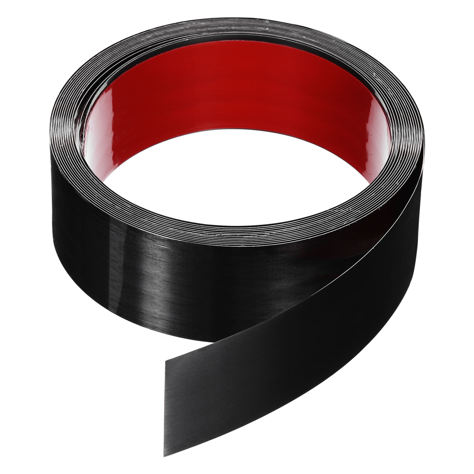 Harfington 19.7ft x 1.97inch Wall Trim Peel and Stick Molding Trim Frame Self Adhesive Stainless Steel Brushed Finish Metal Strip Trim for Wall Ceiling Floor Cabinet Tile Edge Black #S25072801UX3231