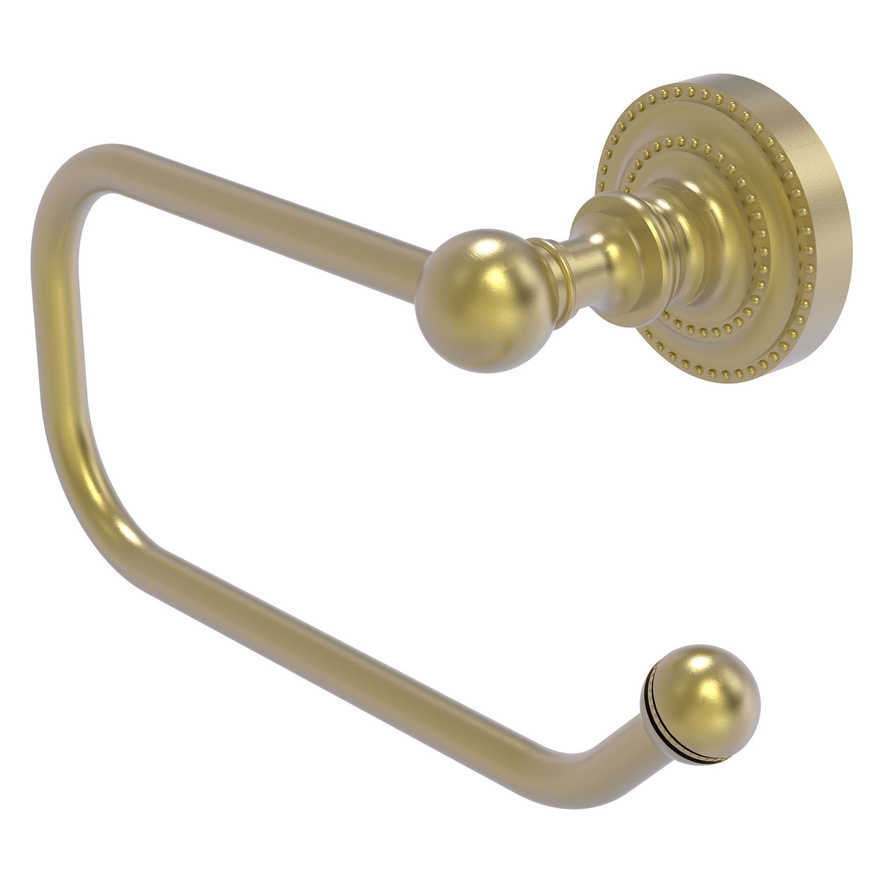 Allied Brass DT-24E-SBR Dottingham Satin Brass Wall mount Single post Toilet Paper Holder 1 -Rolls with Storage