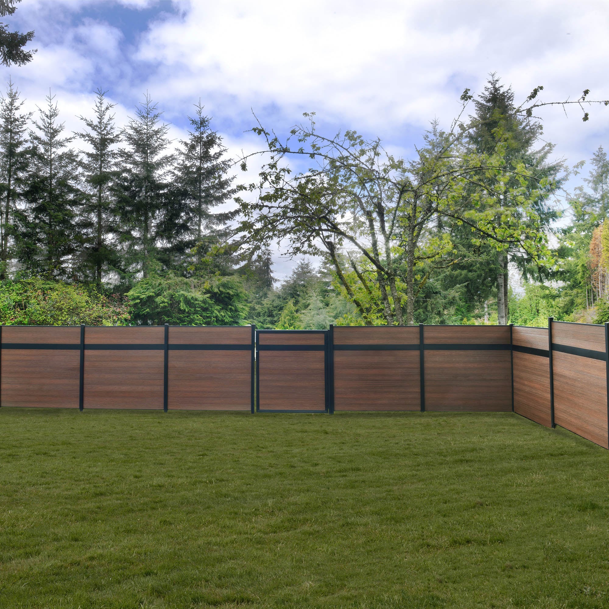 Infinity Euro 6-ft H x 6-ft W King Cedar Privacy Composite Fence Panel in the Composite Fence Panels department at Lowes