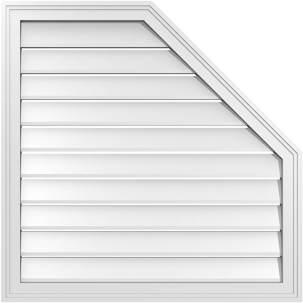 Ekena Millwork GVPOR32X3202SF 32-Inches x 32-Inches Off-white Octagon PVC Gable Louver Vent