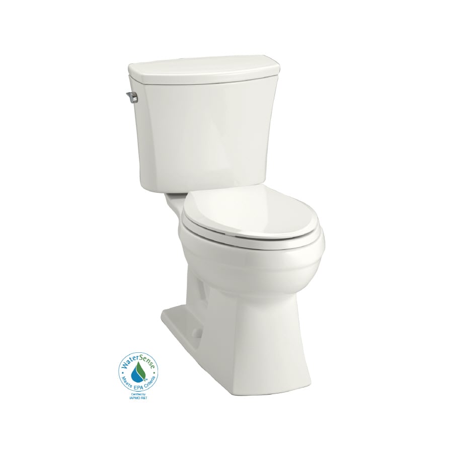 KOHLER Highline White Elongated Tall Height 2-piece WaterSense Toilet 12-in  Rough-In 1.28-GPF